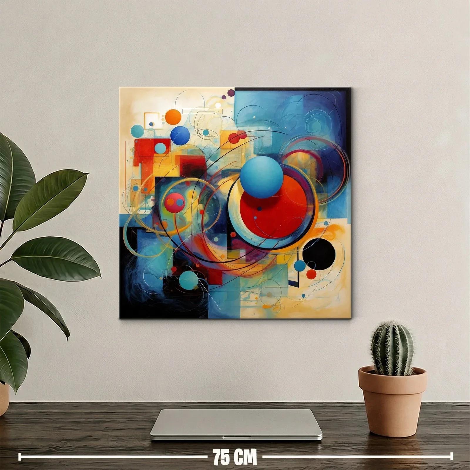 Composición abstracta con círculos y formas geométricas vibrantes — miniatura 2
