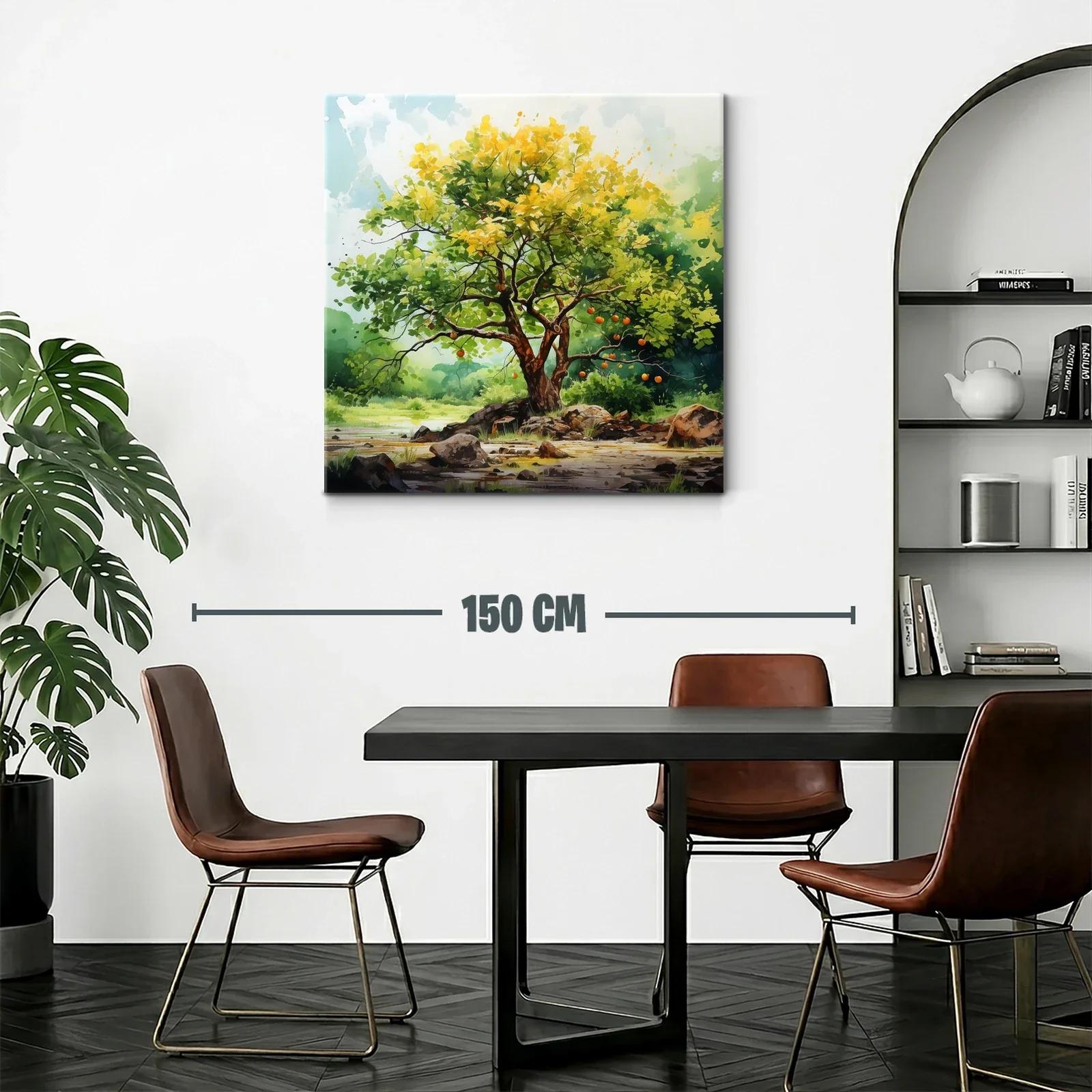 Árbol frutal lleno de vida en paisaje natural sereno — miniatura 2