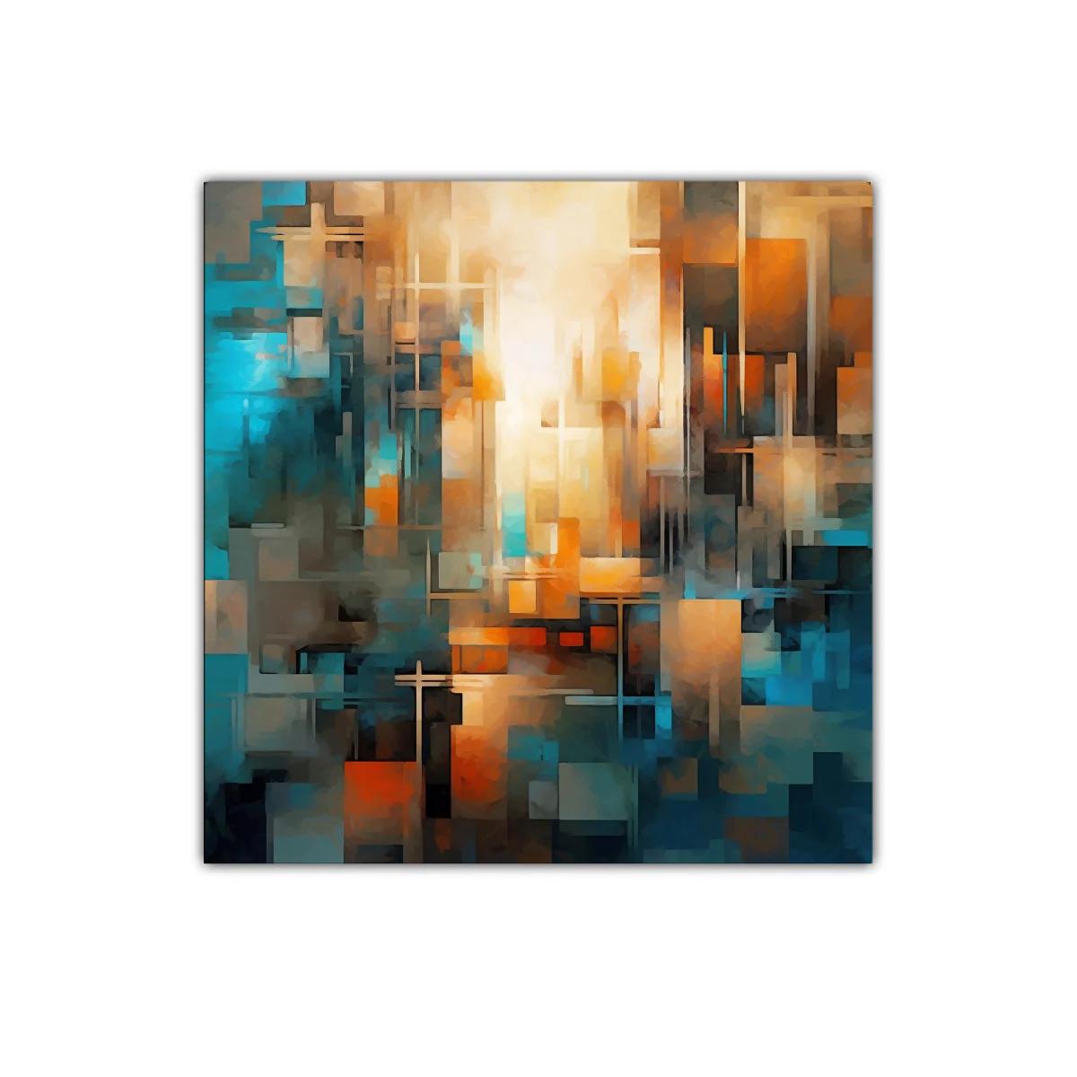 Composición abstracta de luces cálidas y sombras frías — imagen principal