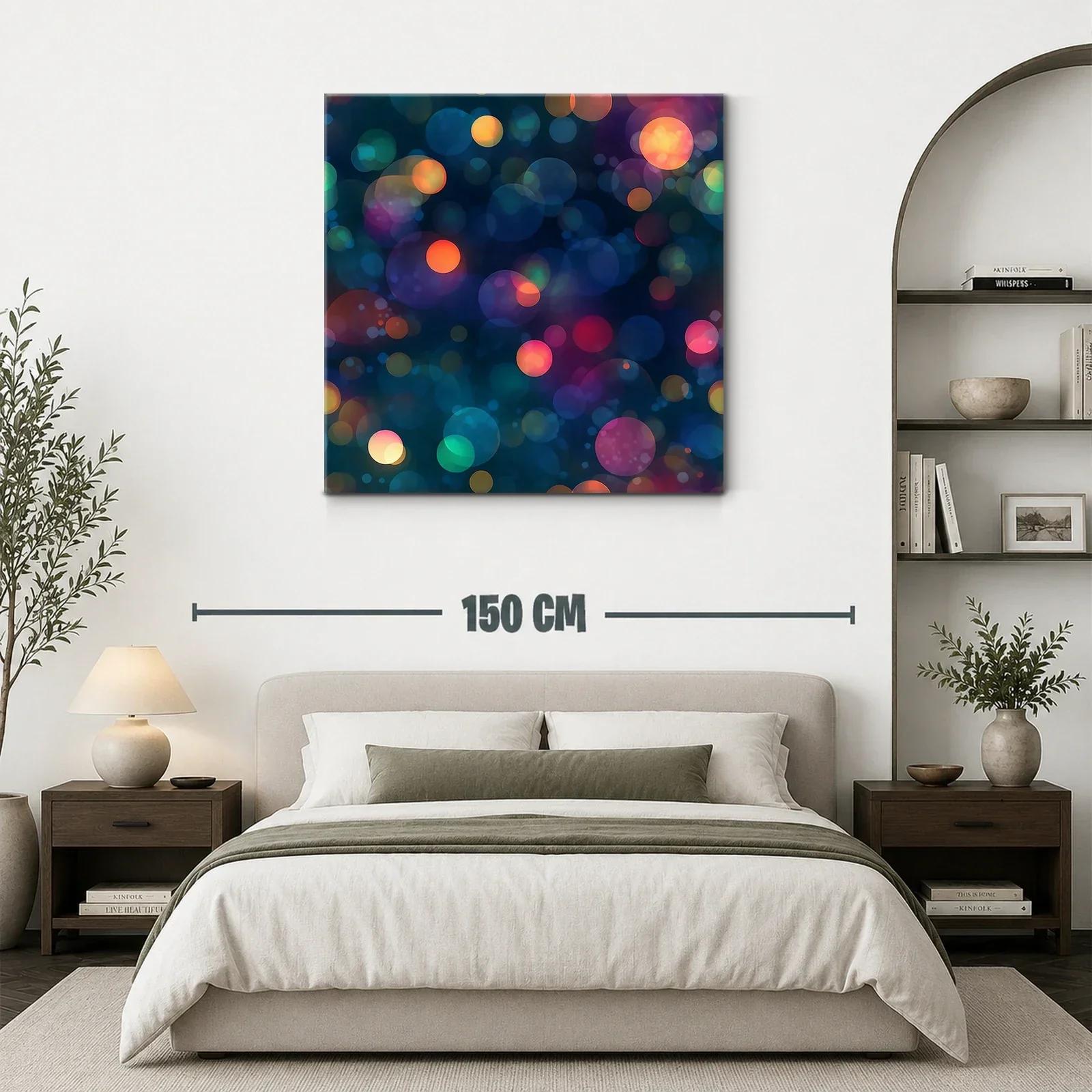 Composición abstracta de círculos luminosos en tonos vibrantes — miniatura 3
