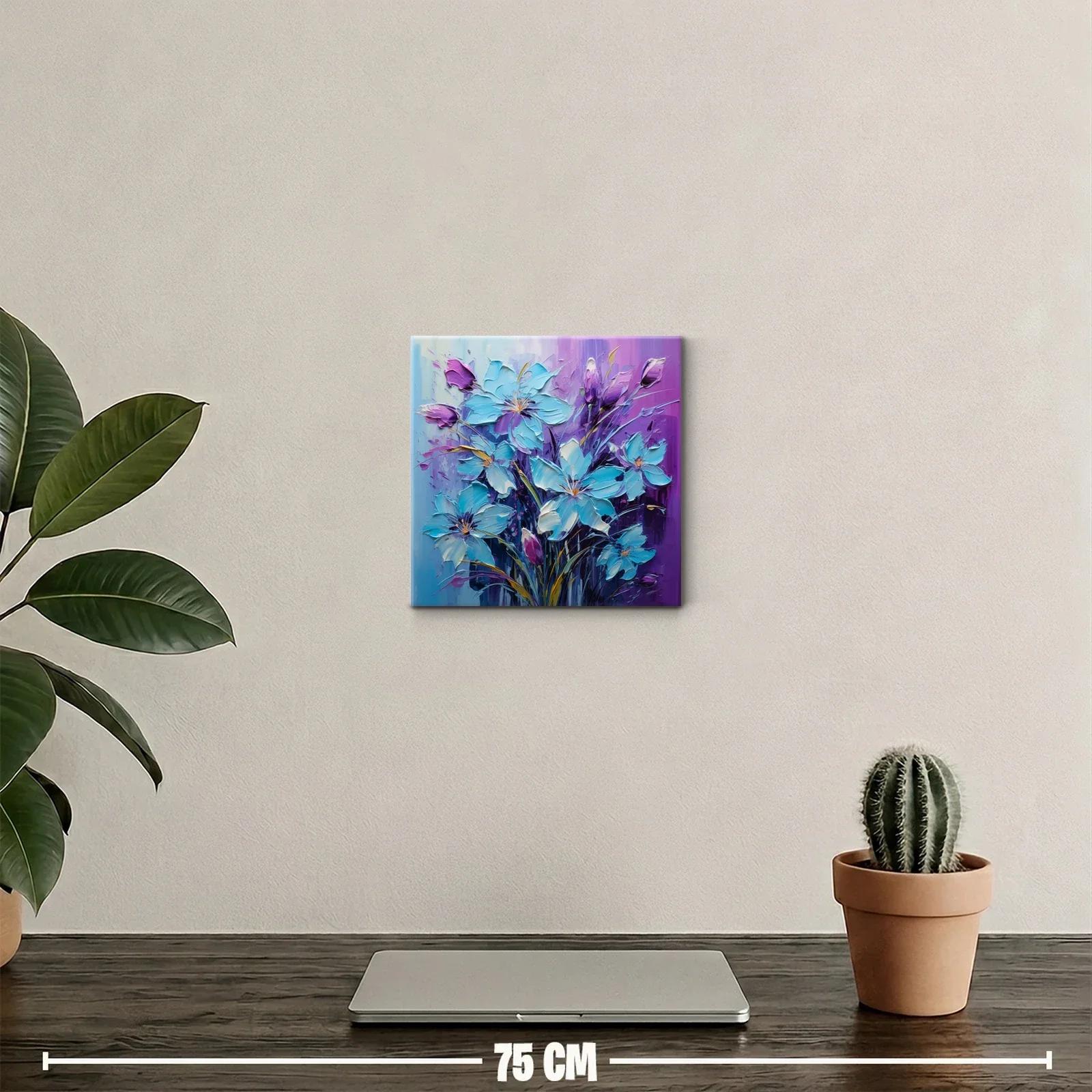 Ramo floral vibrante en tonos azules y morados — miniatura 2