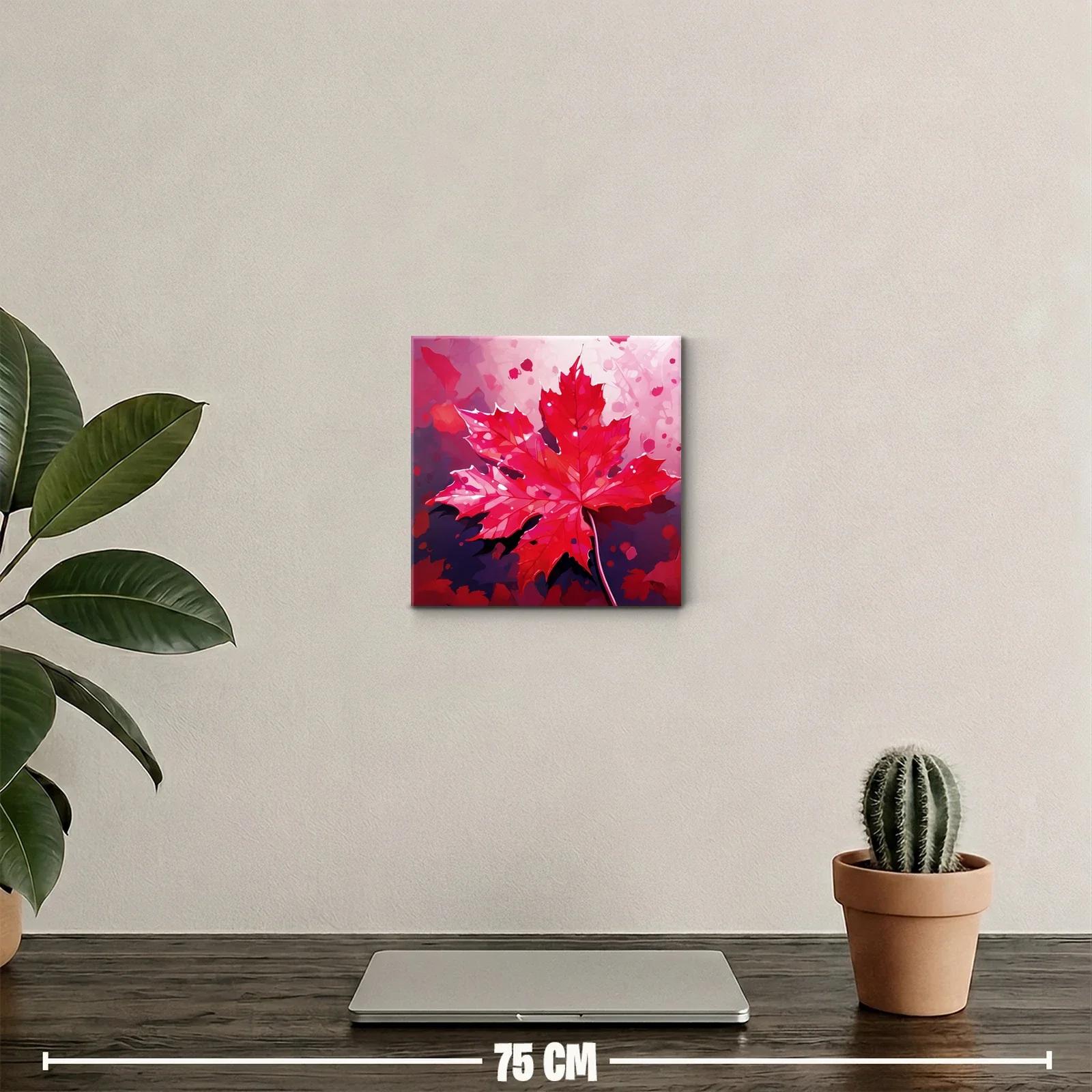 Brillante hoja de arce en tonos rojos vibrantes — miniatura 2