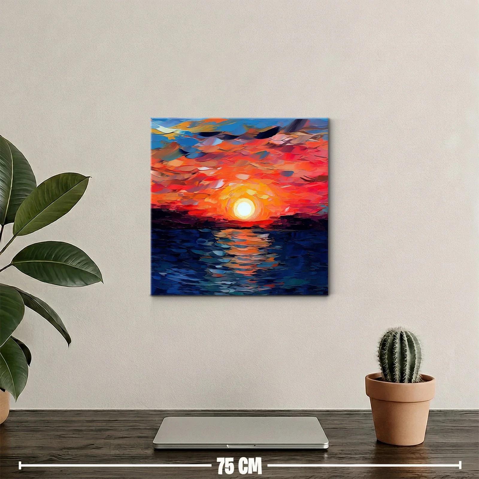 Atardecer vibrante con tonos cálidos y azulados — miniatura 2