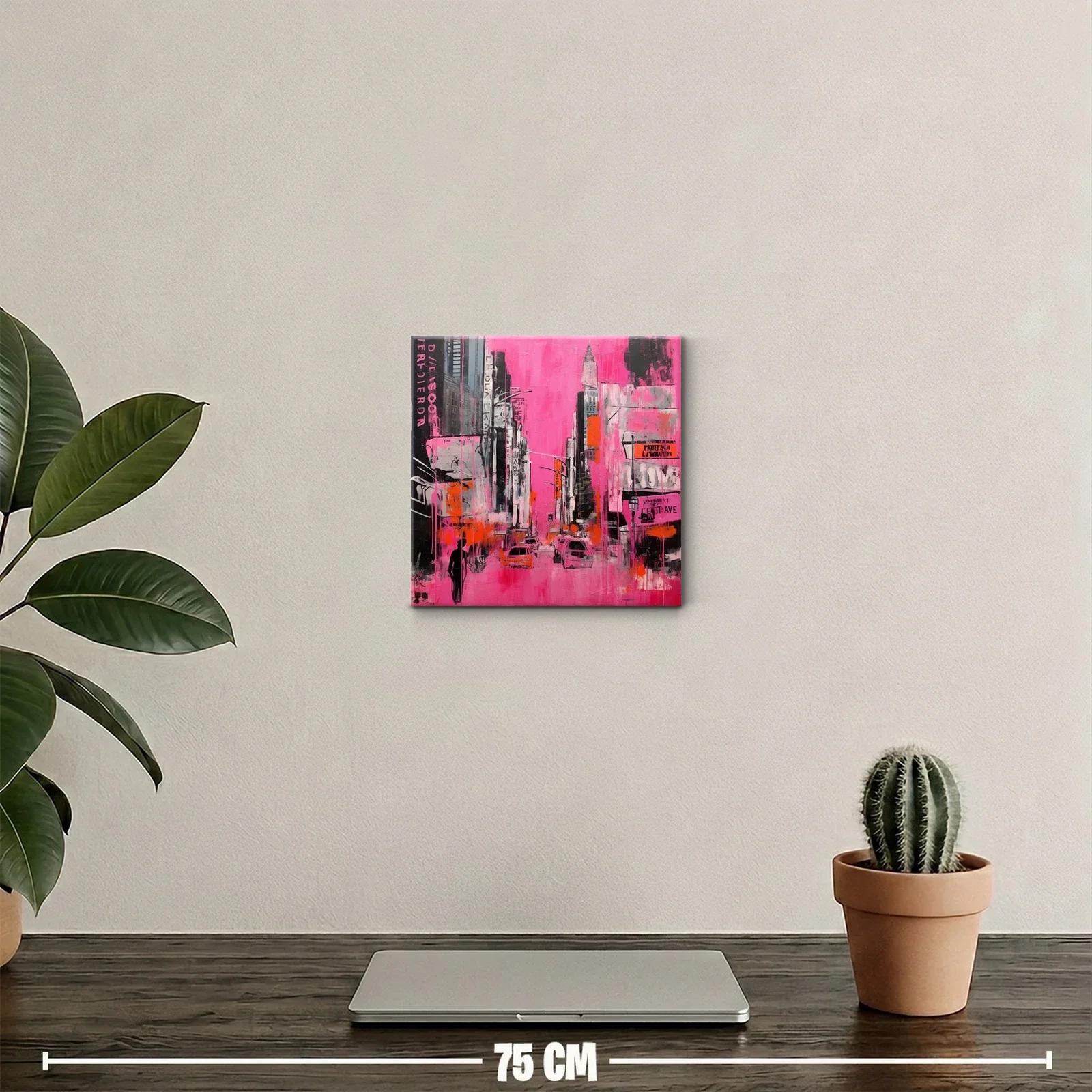 Atardecer urbano vibrante con colores neón intensos — miniatura 2