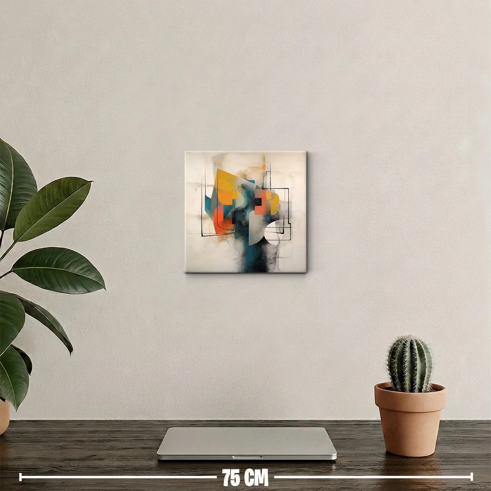 Composición abstracta con formas geométricas y colores vibrantes — miniatura 2