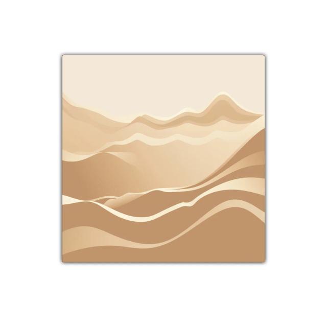 Paisaje abstracto en tonos neutros y formas onduladas