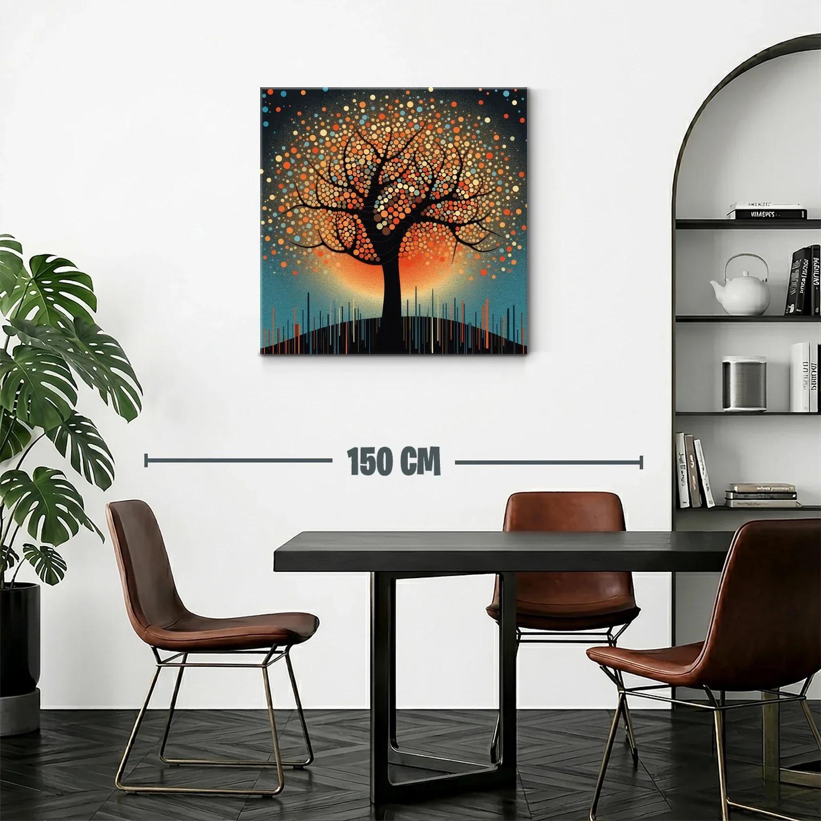 Árbol vibrante con motivos circulares en tonos cálidos — miniatura 2