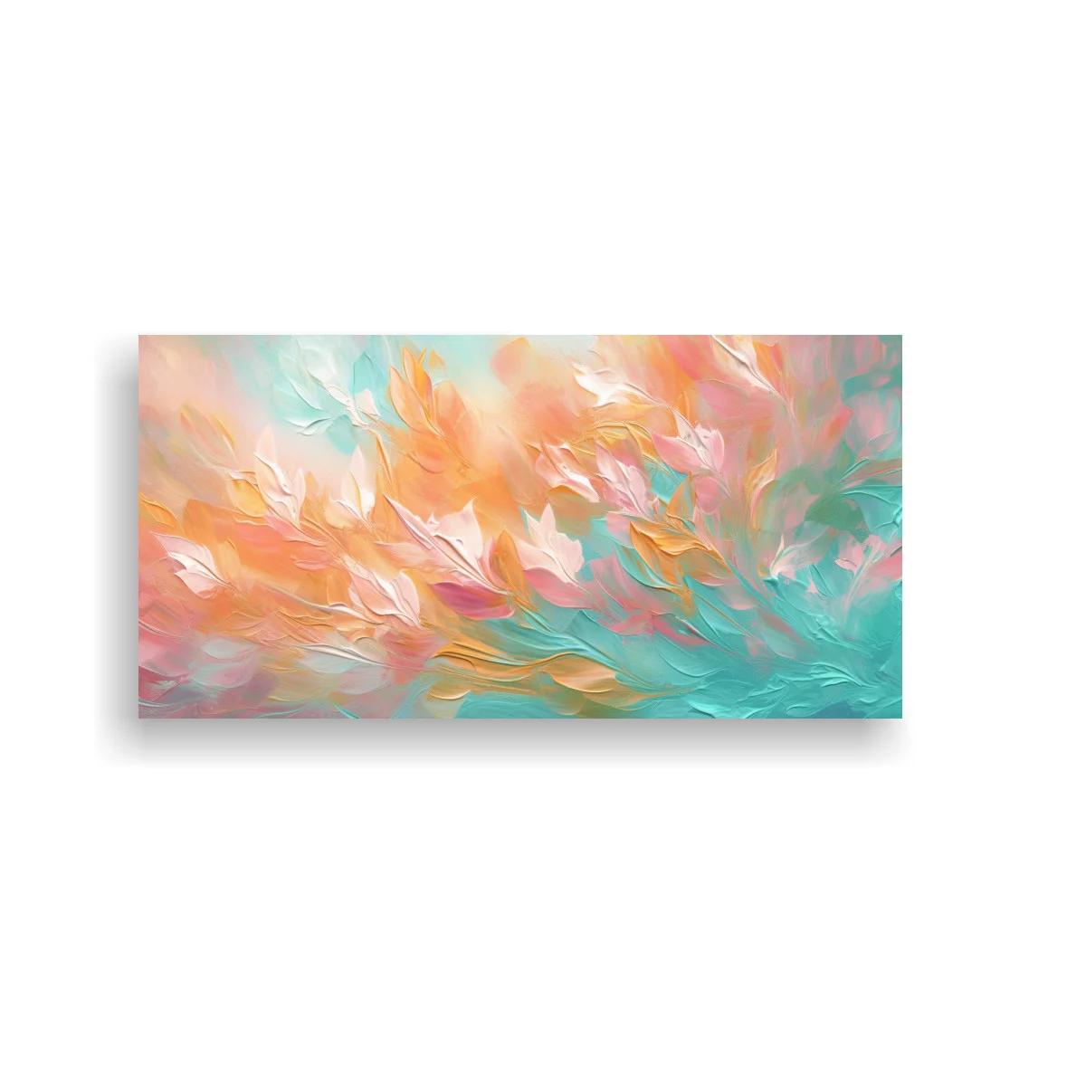 Cuadro flores abstractas en remolino fluido