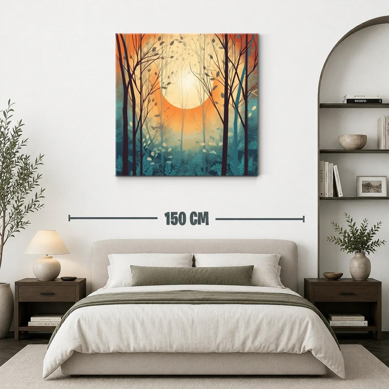 Bosque al amanecer con atmósfera cálida y serena — miniatura 3