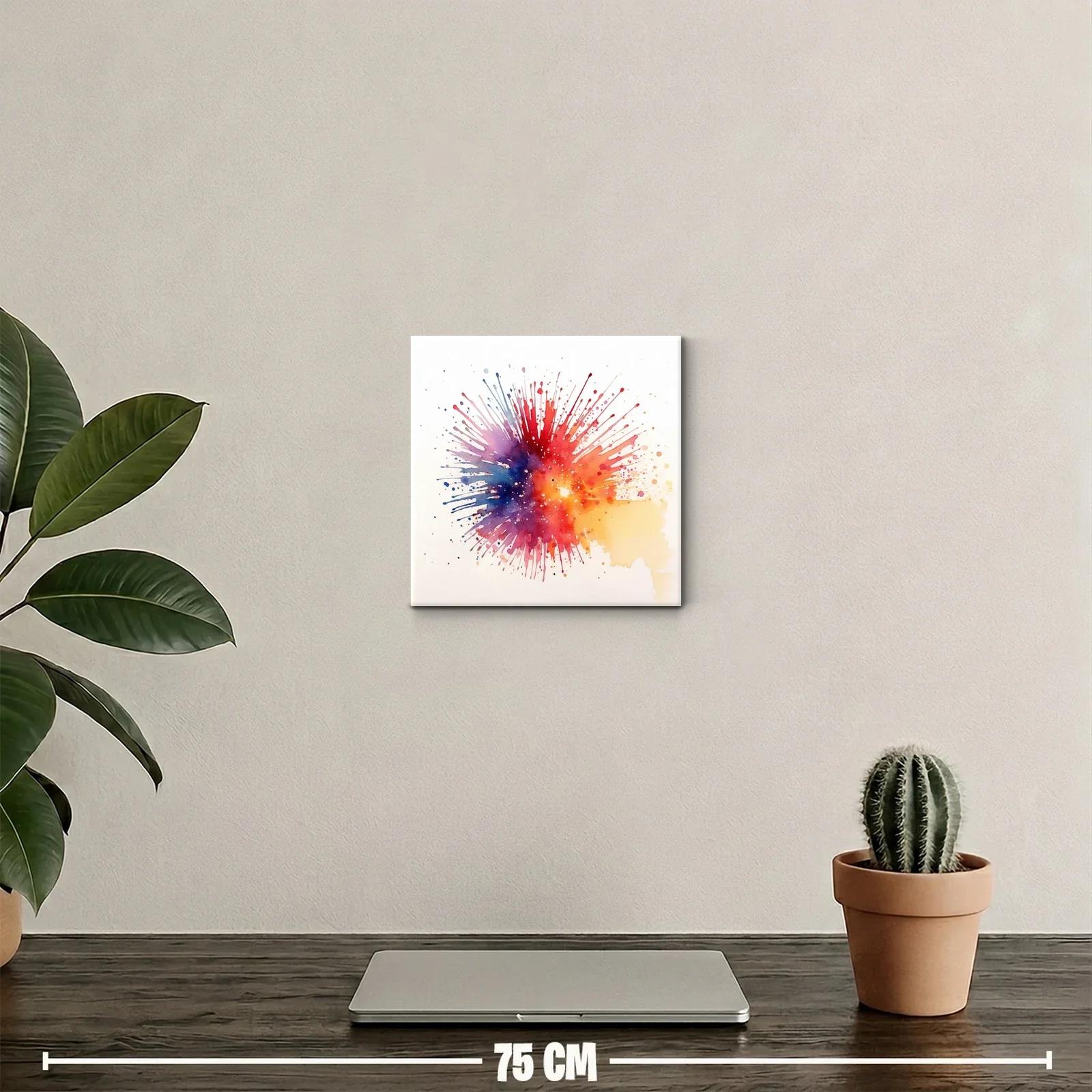 Cuadro decorativo explosión de color vibrante y energía — miniatura 2