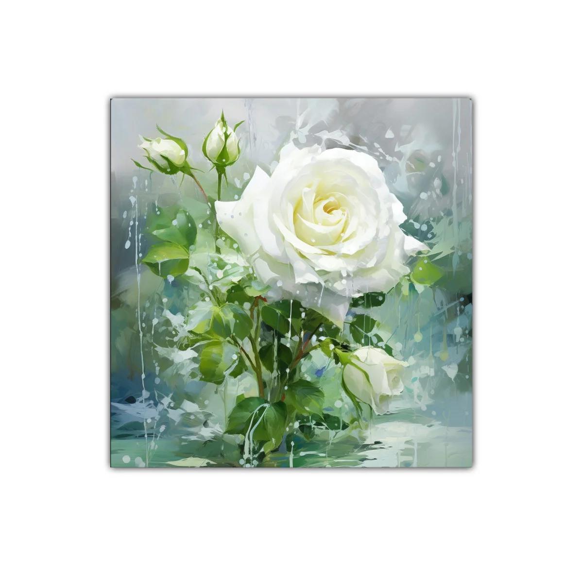 Rosa blanca en delicado encuadre de naturaleza serena — imagen principal