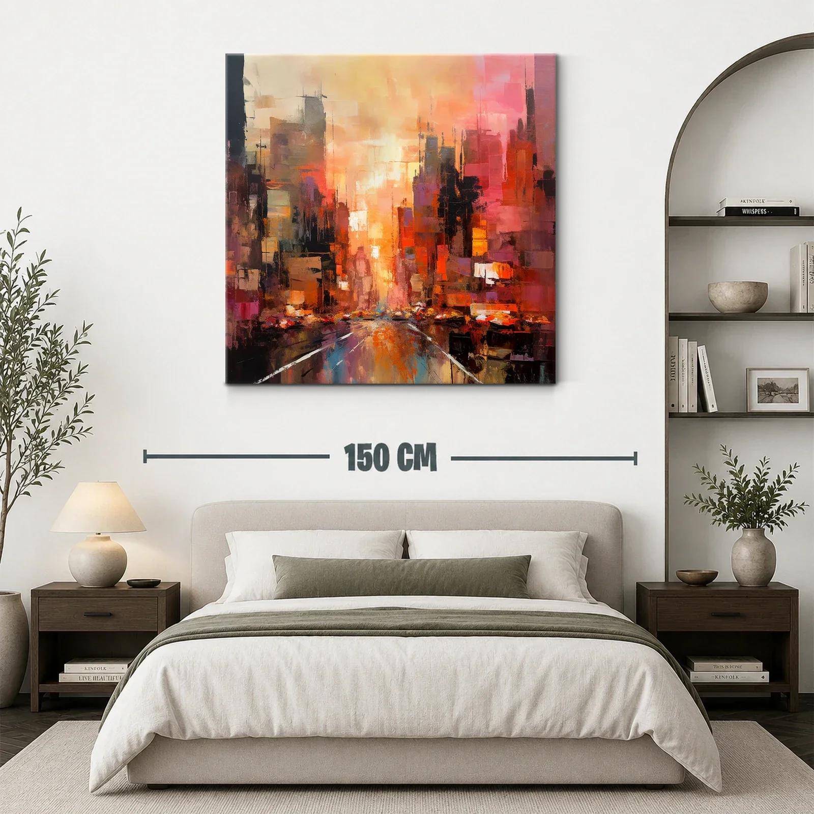 Atardecer vibrante en ciudad abstracta llena de energía — miniatura 3