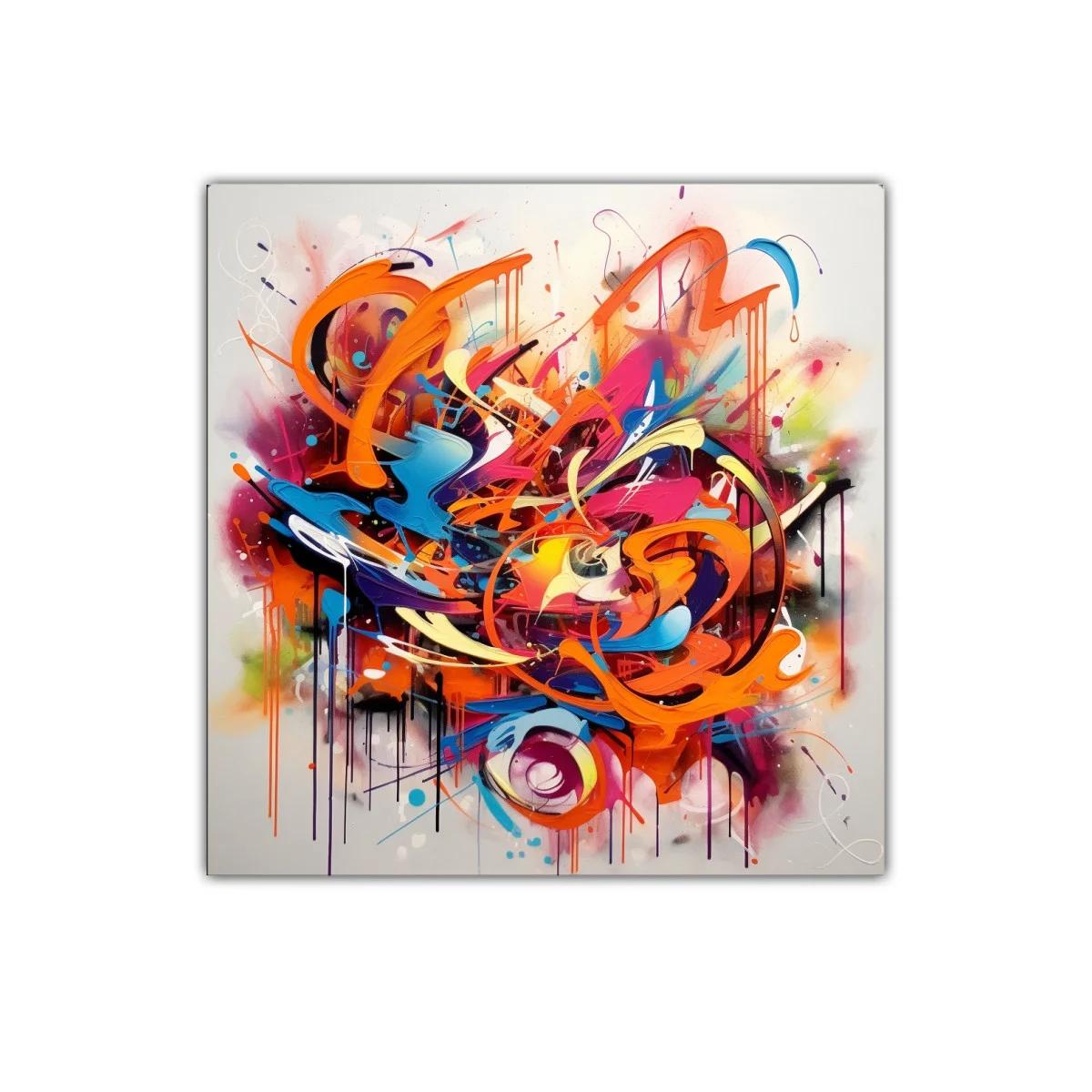 Arte abstracción vibrante con explosión de color y movimiento — imagen principal