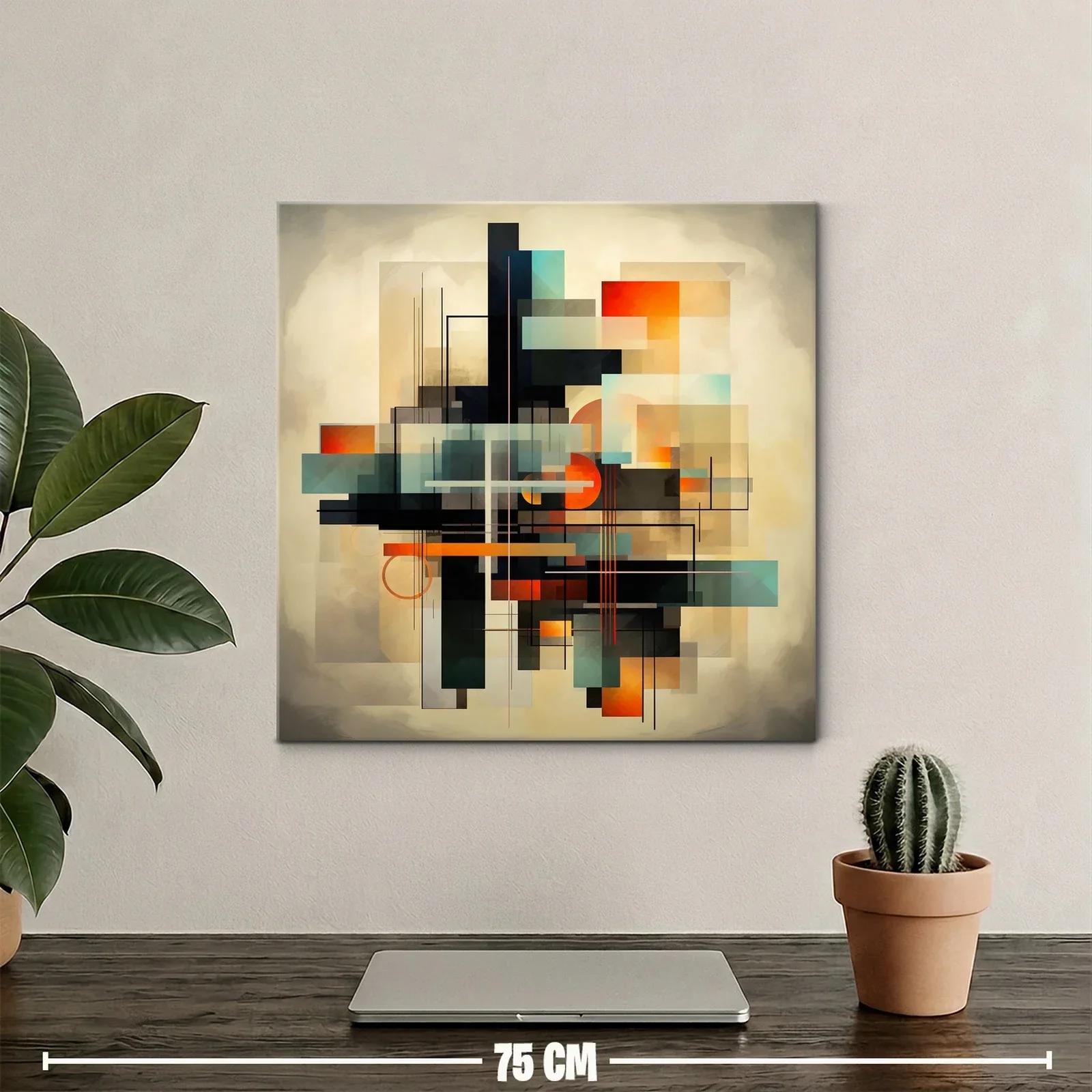 Composición abstracta con formas geométricas y tonos cálidos — miniatura 2