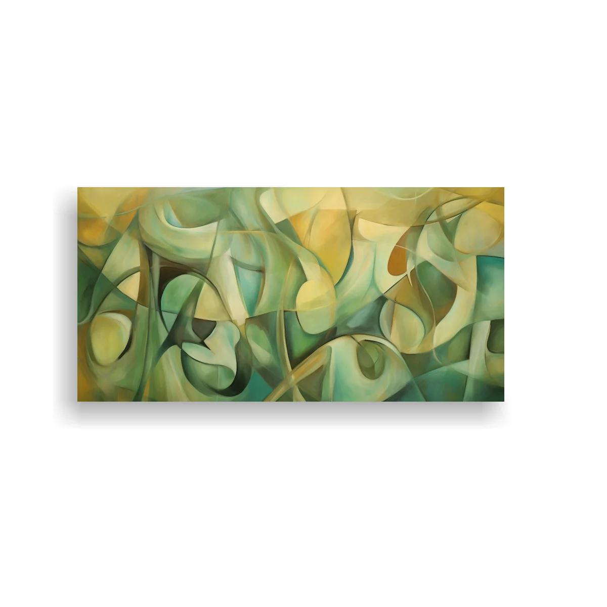 Cuadro de formas abstractas curvas entrelazadas