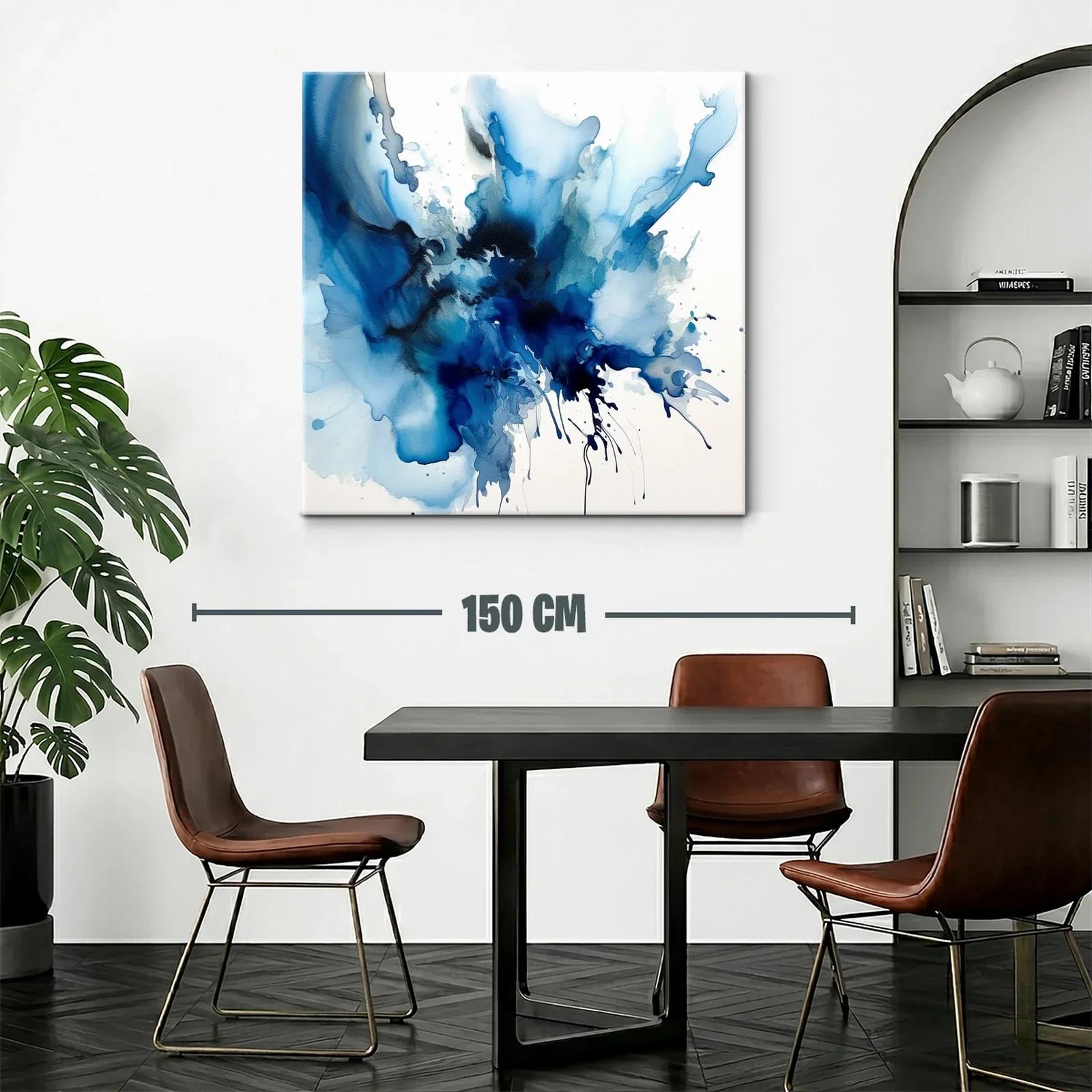 Diseño abstracto en intensos tonos azules y blancos — miniatura 2