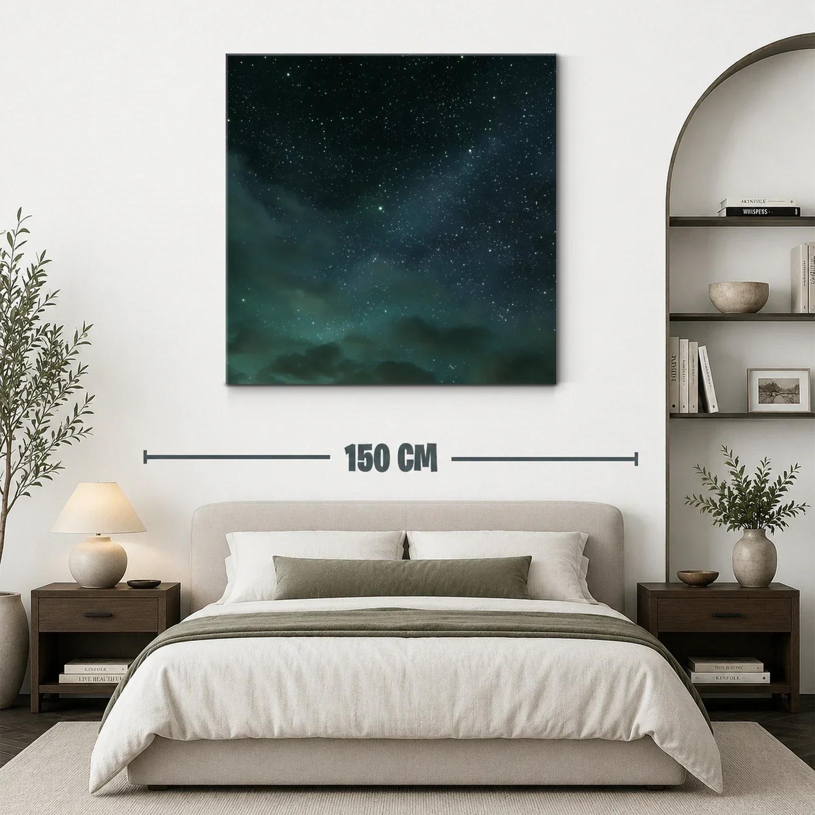 Cielo estrellado con nebulosas y nubes suaves — miniatura 3