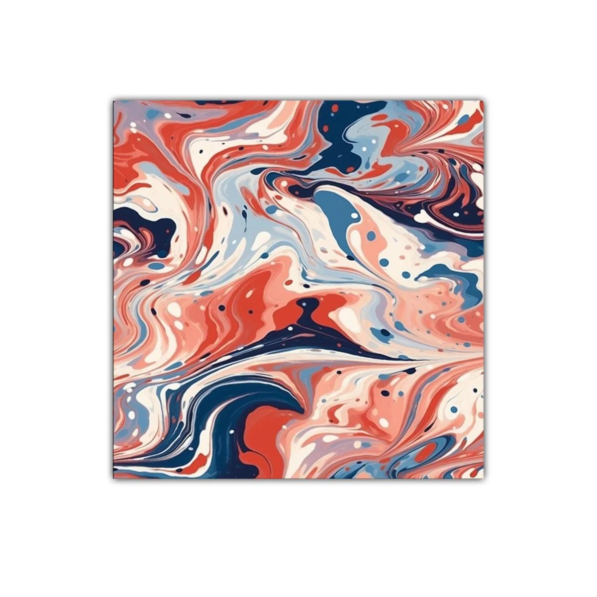 Cuadro abstracto con dinámicas formas y vibrantes colores — miniatura 1