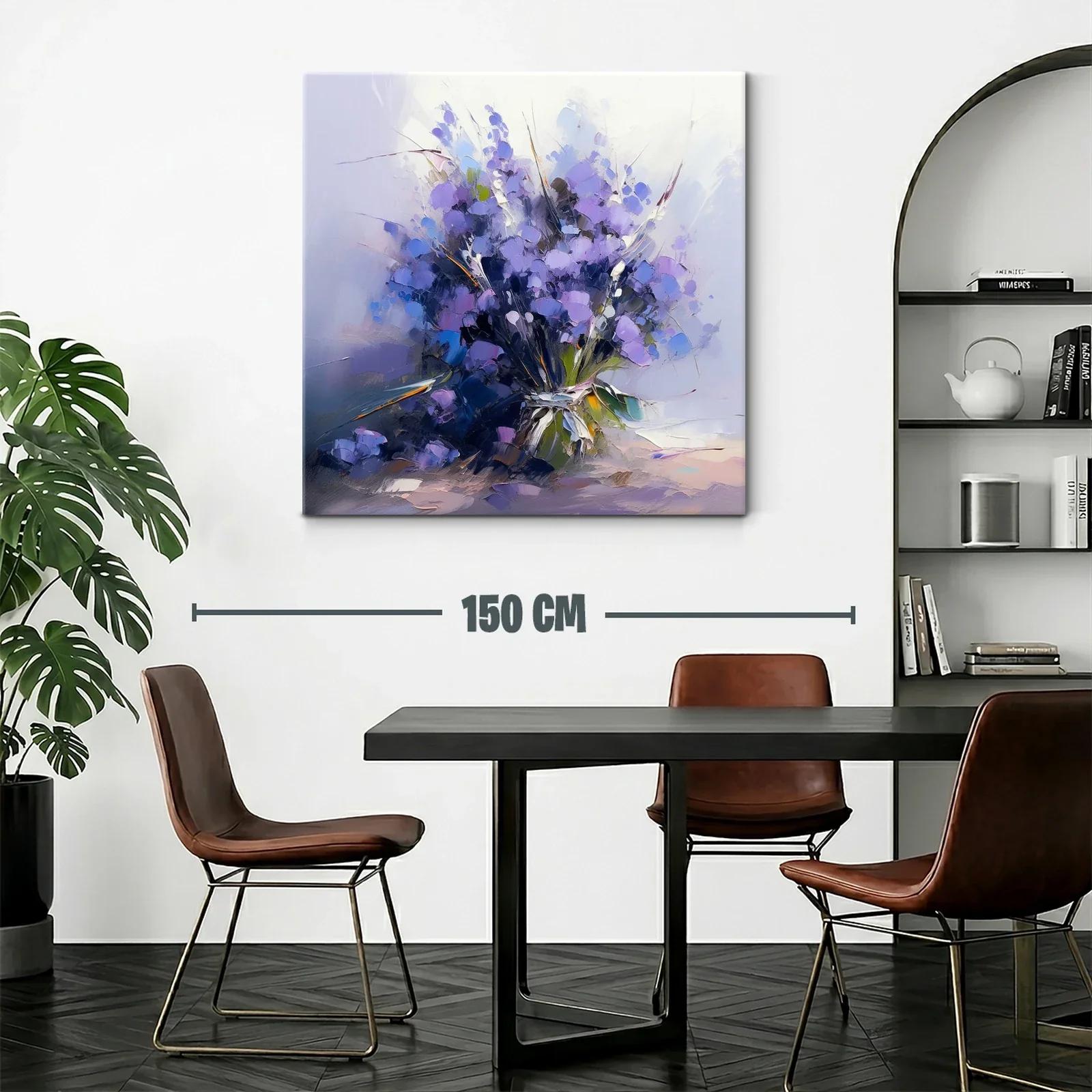 Ramito de flores en tonos lilas y azules vibrantes — miniatura 2