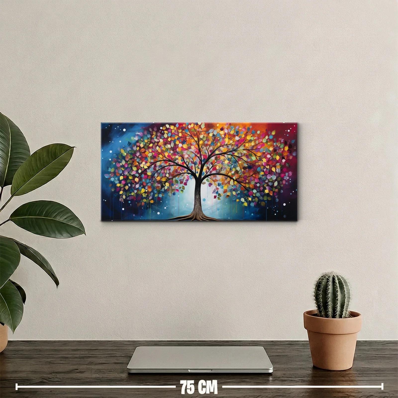 Cuadro Árbol de la Vida con hojas multicolor — miniatura 2