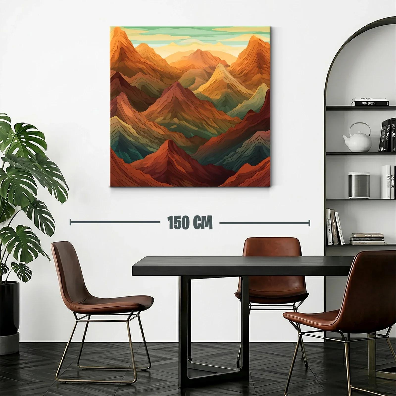 Montañas abstractas con tonos cálidos al atardecer — miniatura 2