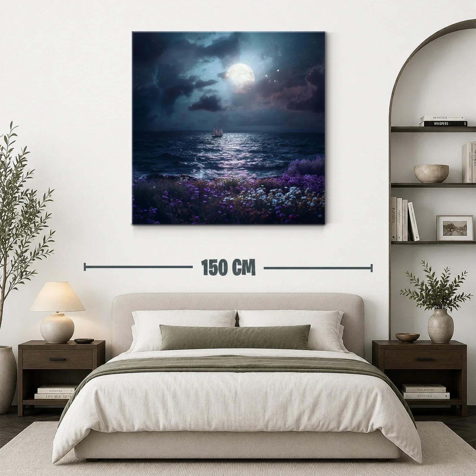 Navegando bajo la luna en calma nocturna — miniatura 3