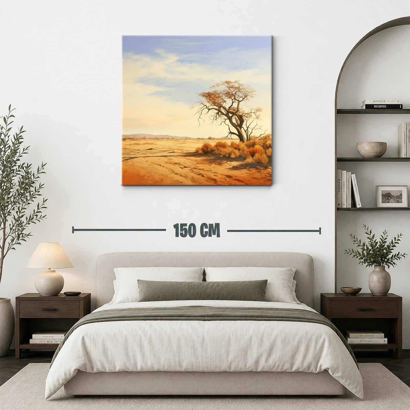 Paisaje sereno con árbol solitario en tonos cálidos — miniatura 3