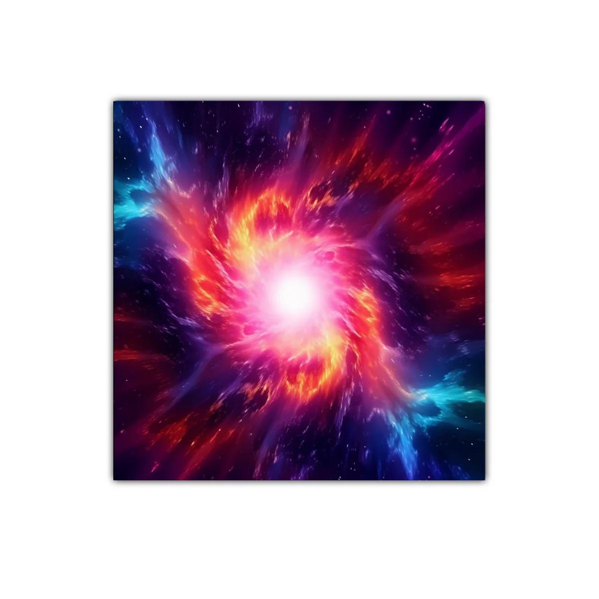 Impacto cósmico en tonos vibrantes y luminosos — imagen principal