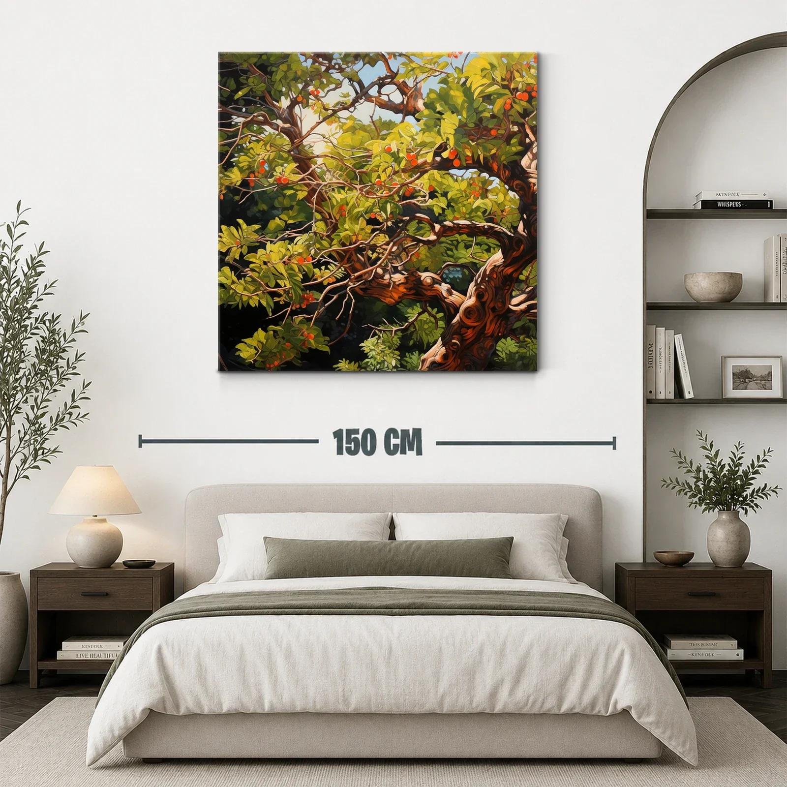 Cuadro de árbol frutal con ramas y follaje vibrante — miniatura 3