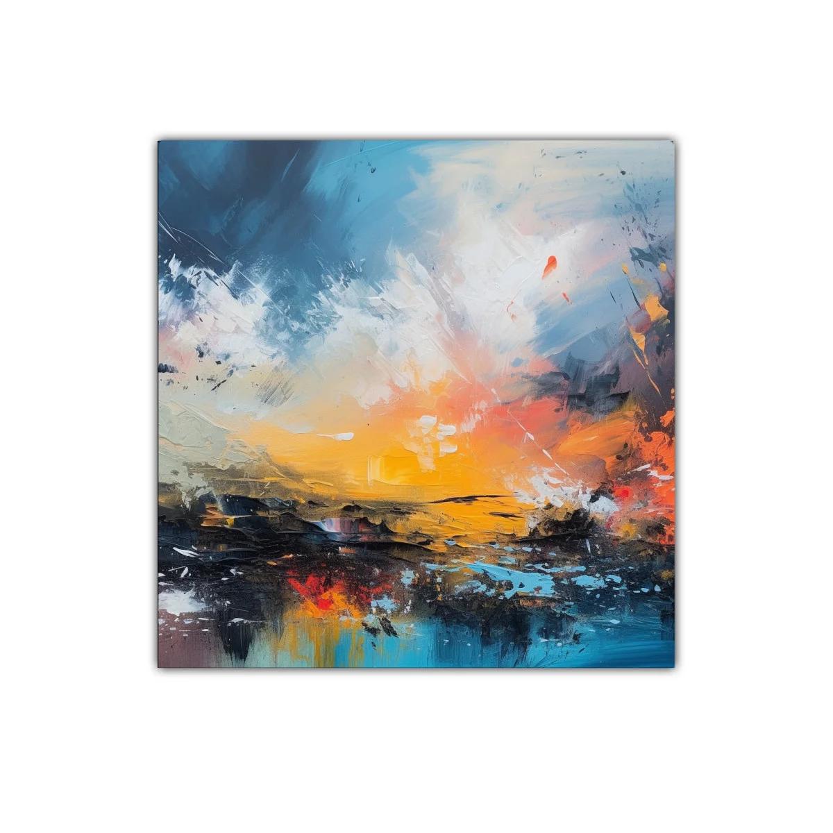 Atardecer Vibrante con Tonos Intensos y Movimiento