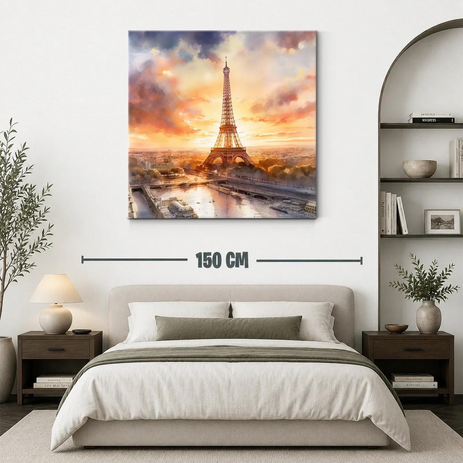 Atardecer romántico con la Torre Eiffel en París — miniatura 3