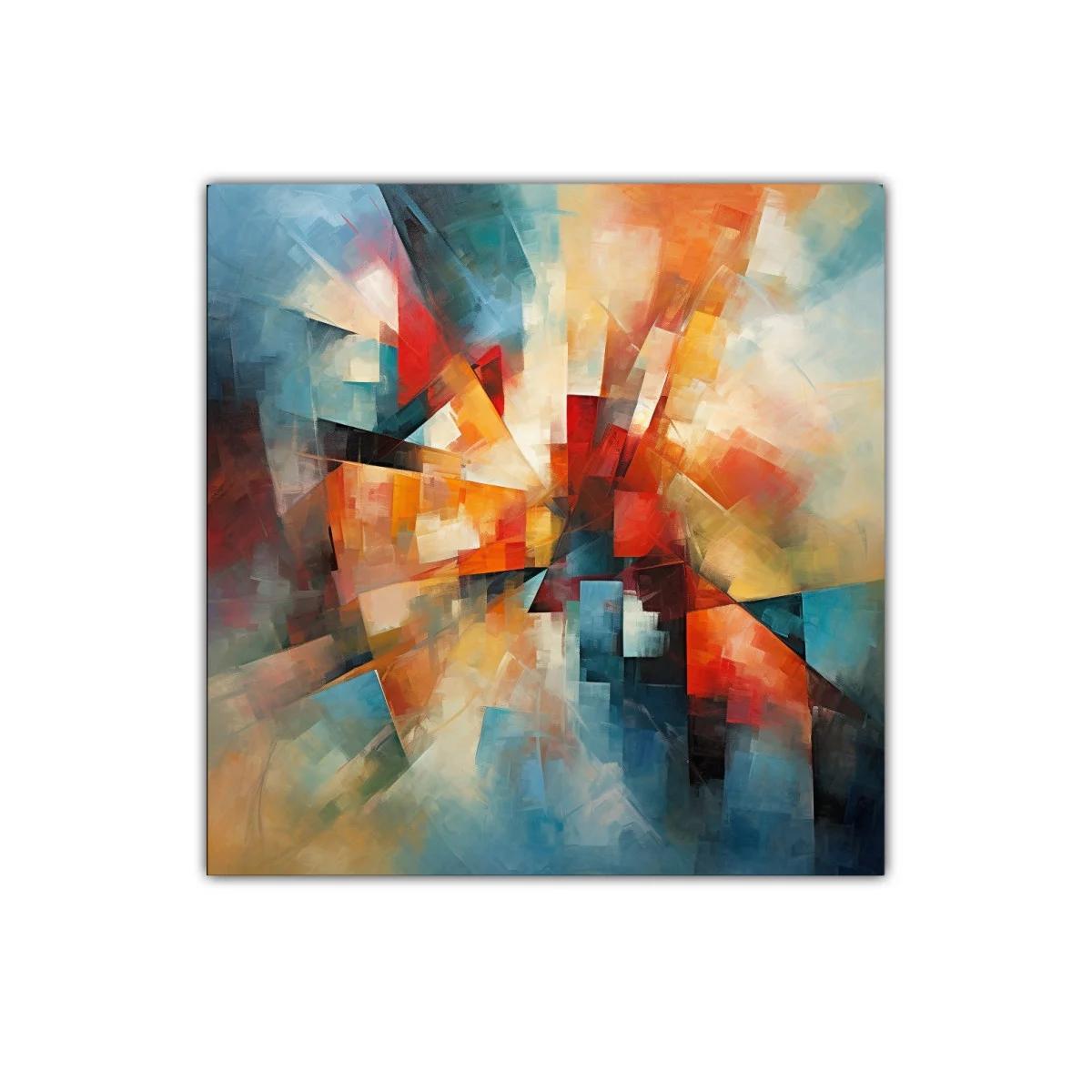 Composición abstracta con explosión de colores intensos y vibrantes