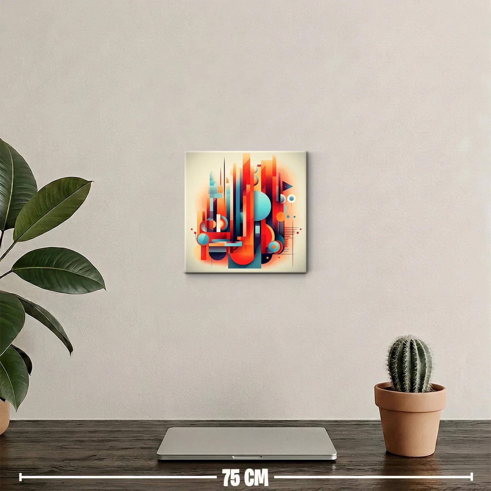 Composición abstracta vibrante con formas geométricas coloridas — miniatura 2