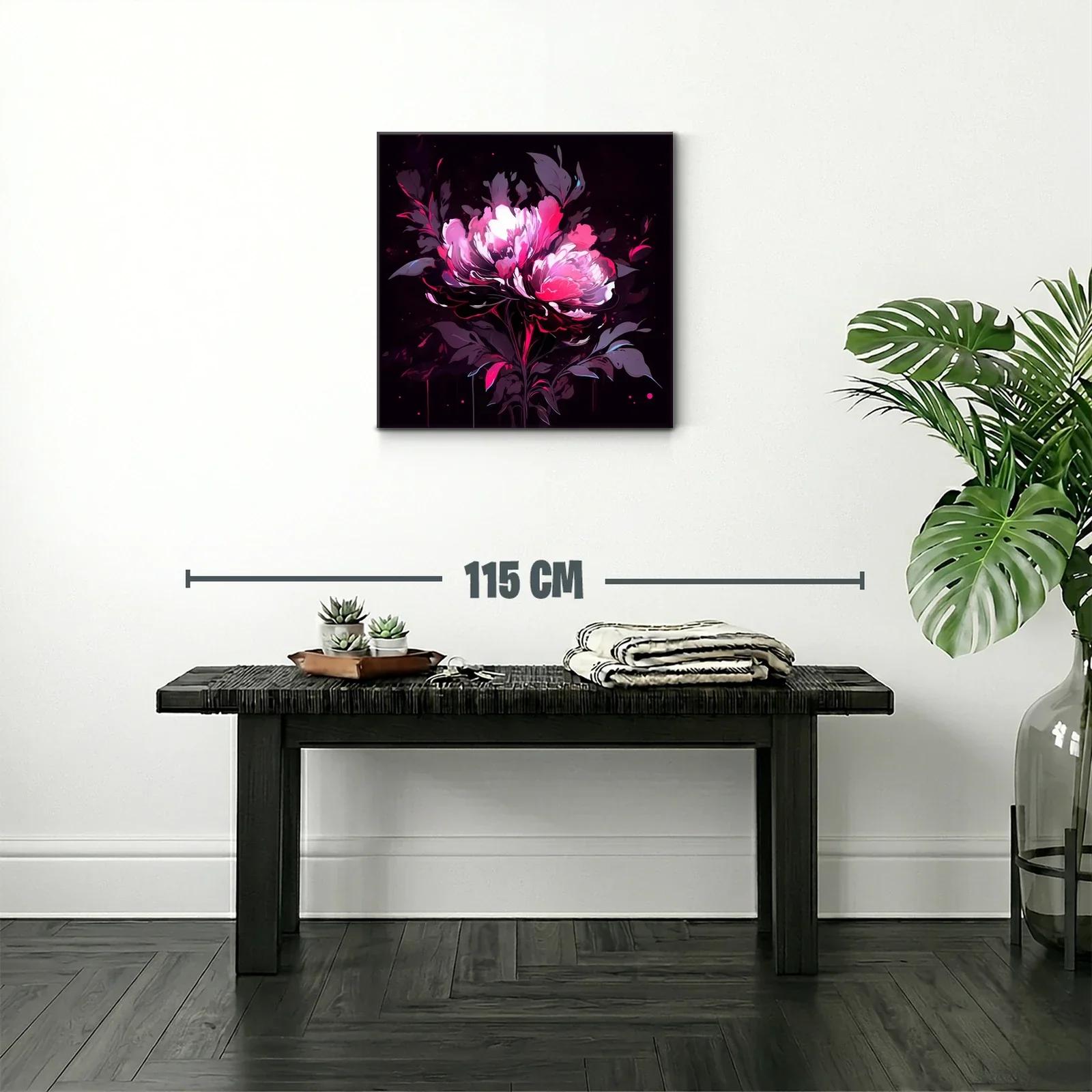 Flor vibrante en tonos rosa y púrpura sobre fondo oscuro — miniatura 2