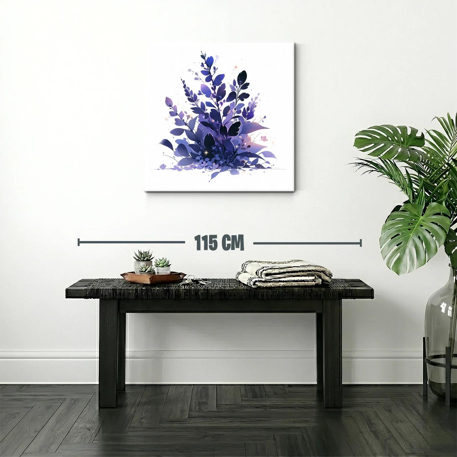 Composición de hojas en tonos púrpura y azul profundo — miniatura 2
