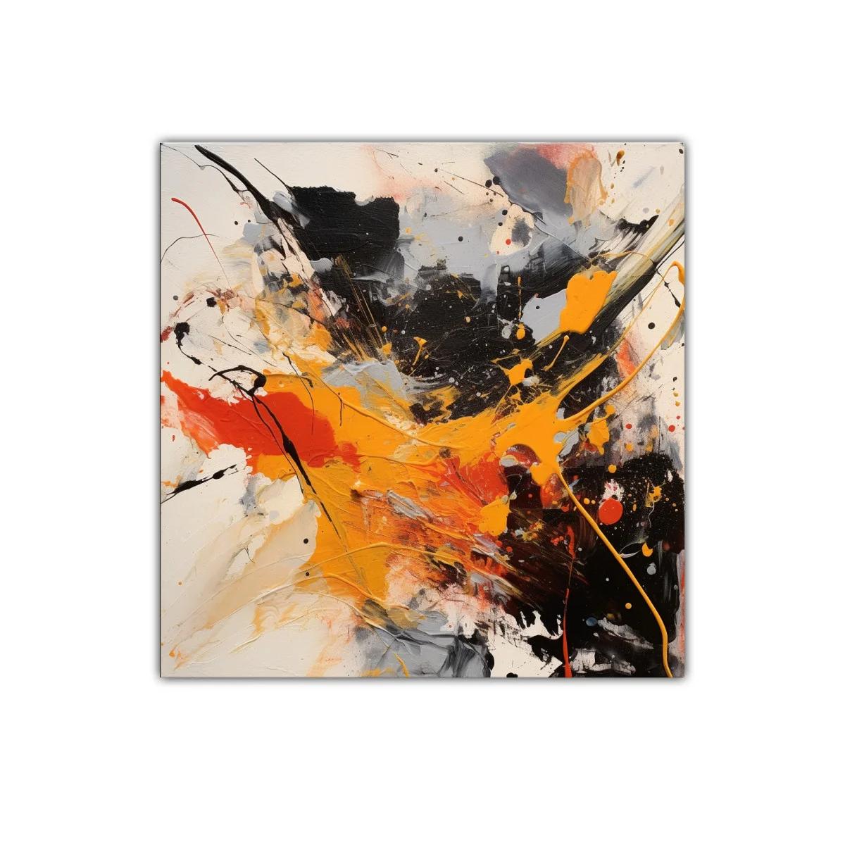 Cuadro abstracto con explosión de color y energía dinámica