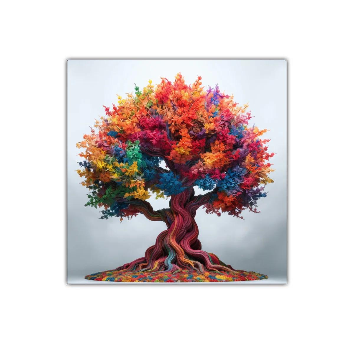 Árbol multicolor lleno de vida y energía vibrante — imagen principal