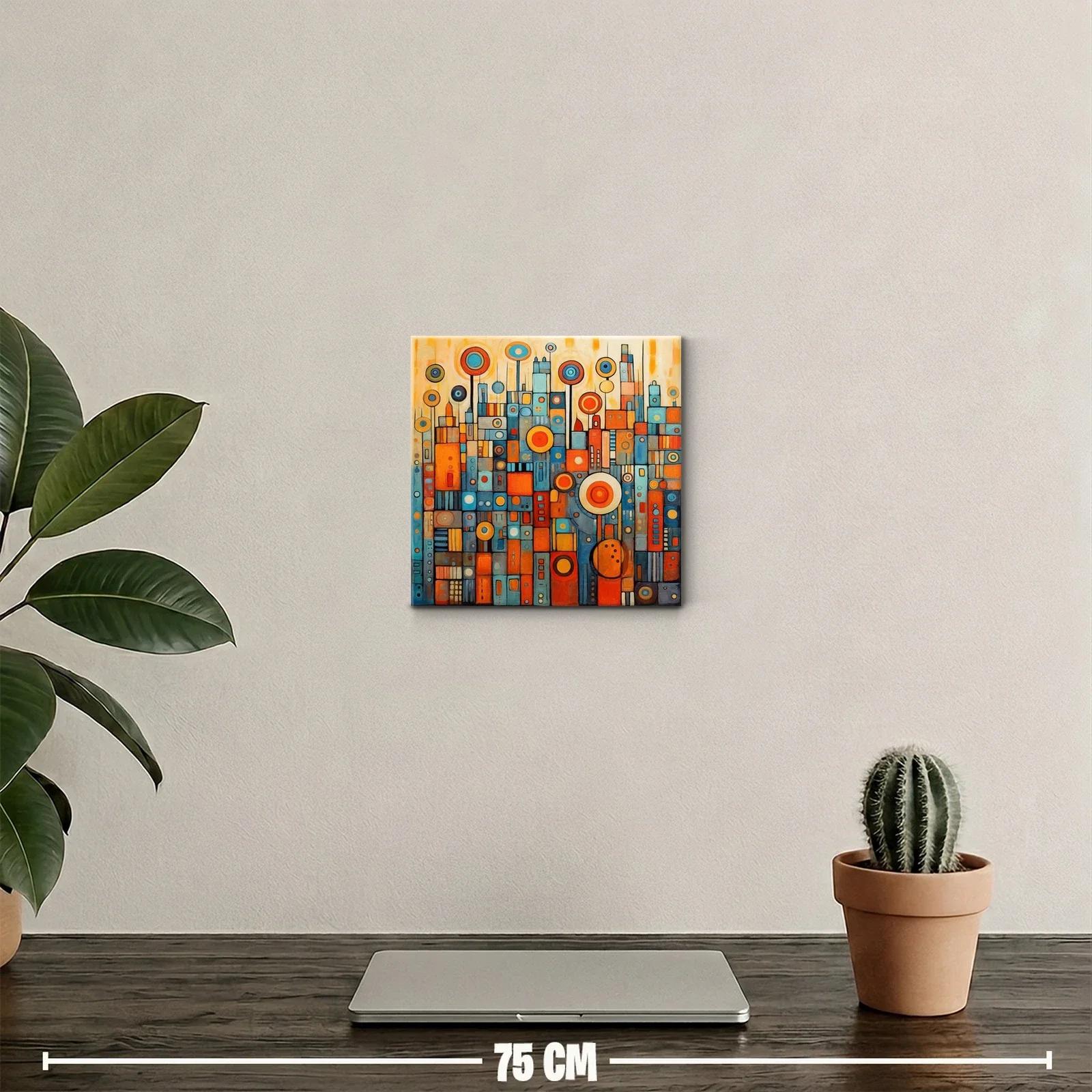 Composición abstracta con formas geométricas y tonos cálidos — miniatura 2