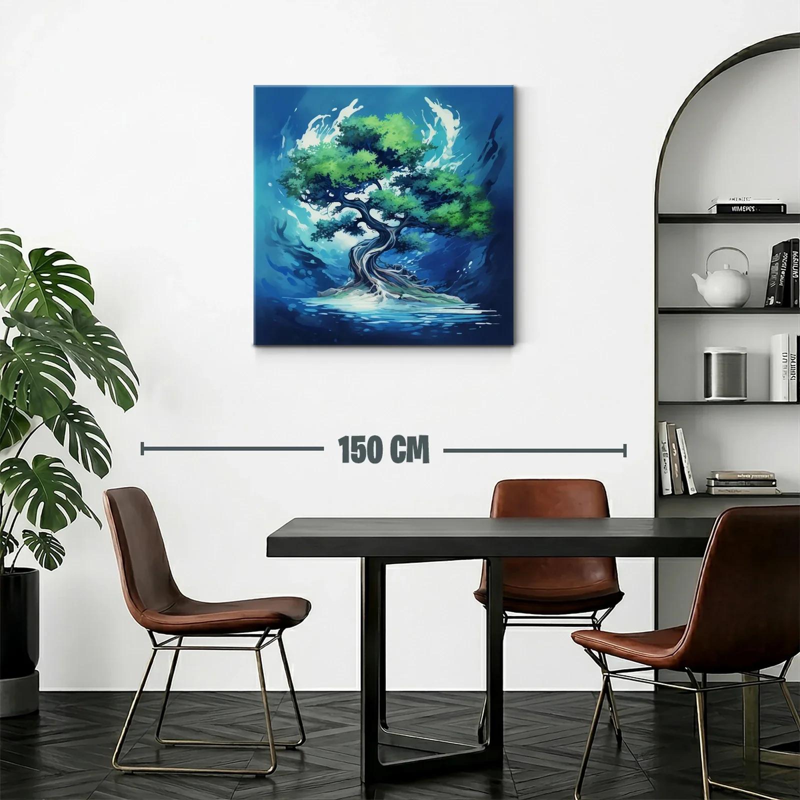 Árbol luminoso en vibrantes tonos azules y verdes — miniatura 2