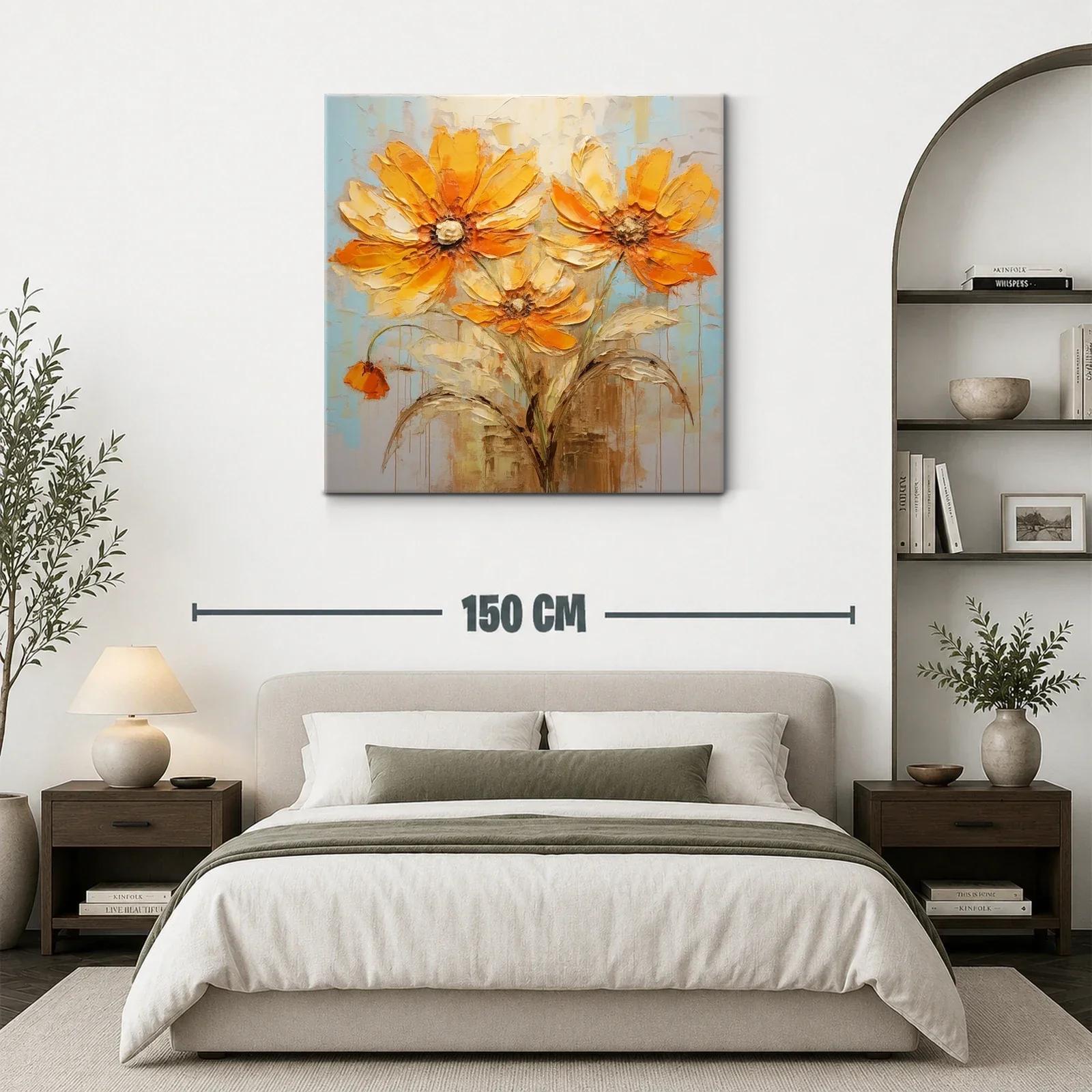 Explosión de flores naranjas en tonos cálidos y suaves — miniatura 3