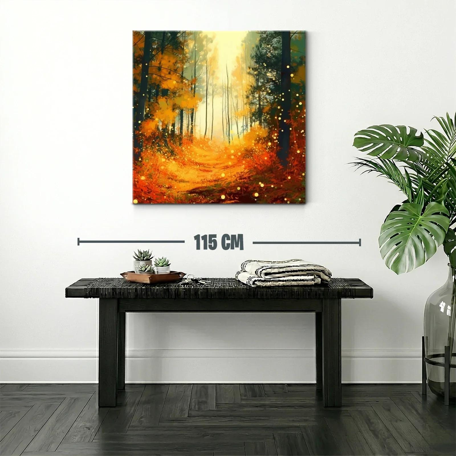 Bosque encantado en tonos cálidos y luminosos — miniatura 2