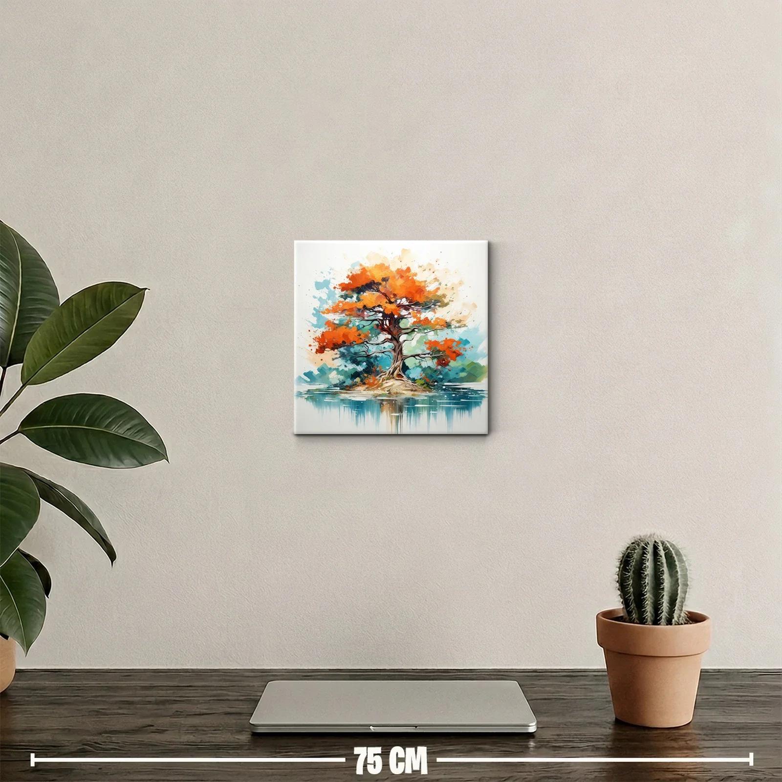 Árbol vibrante en paisaje sereno junto al agua — miniatura 2