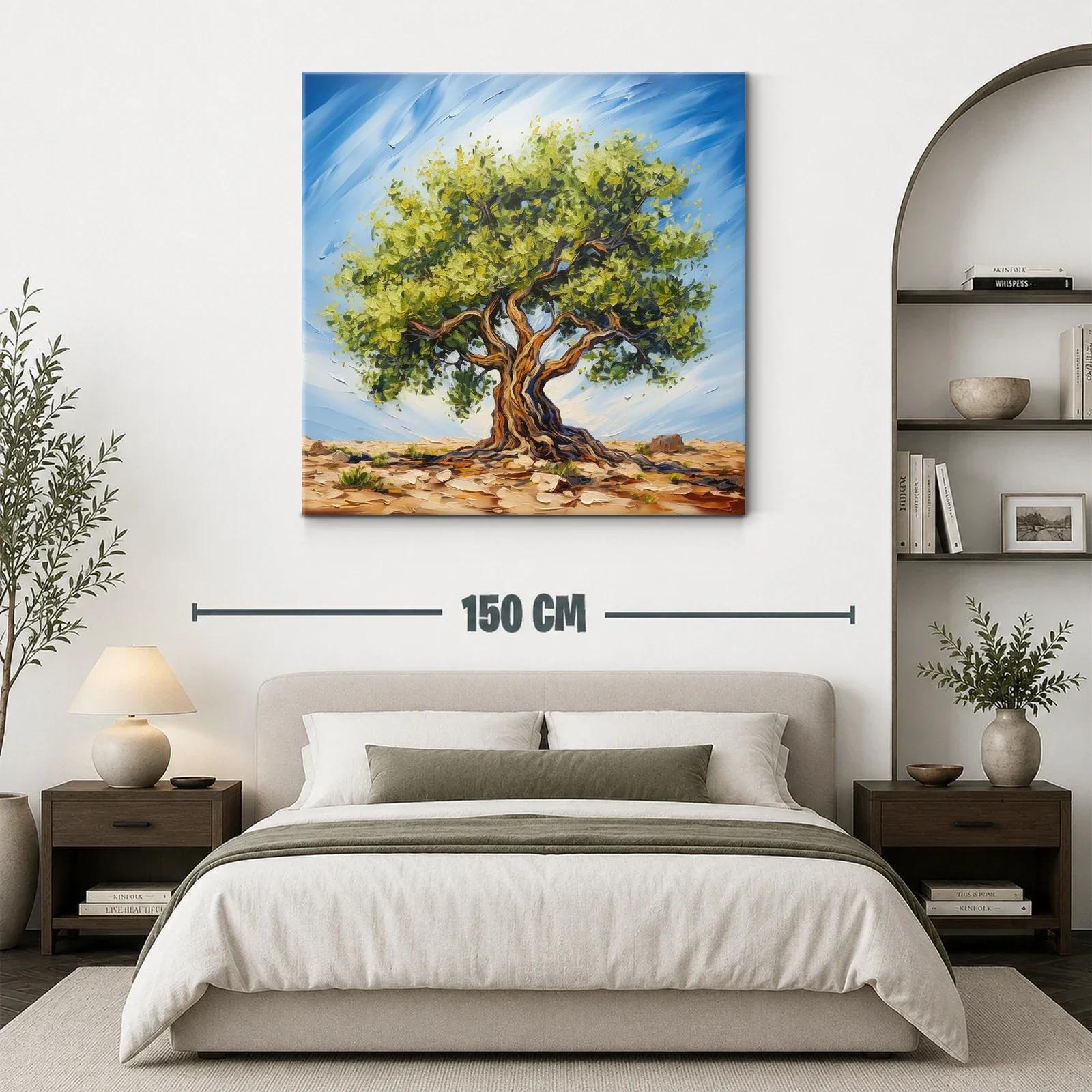 Árbol robusto en paisaje soleado con cielo azul — miniatura 3