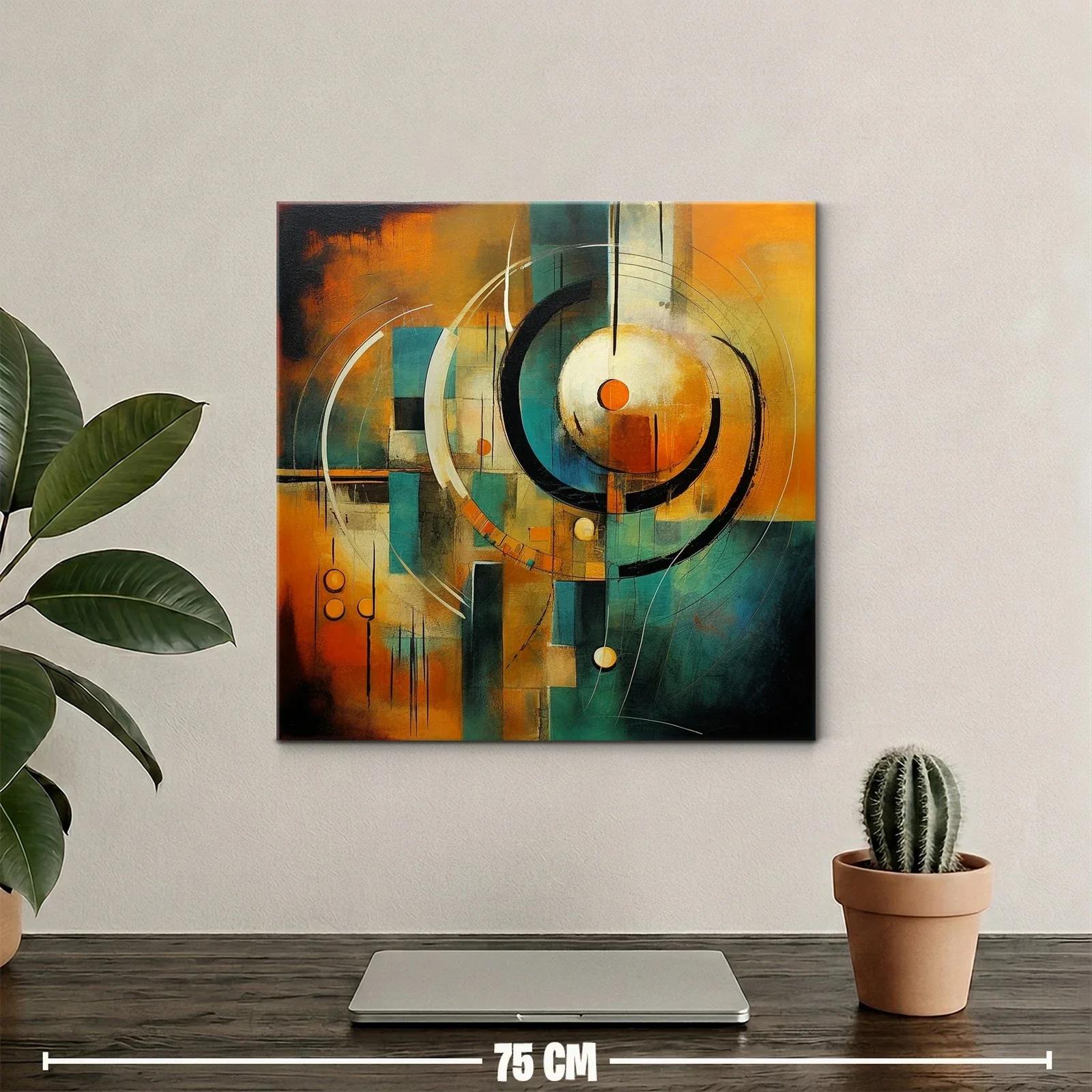 Composición abstracta vibrante con círculos dinámicos — miniatura 2