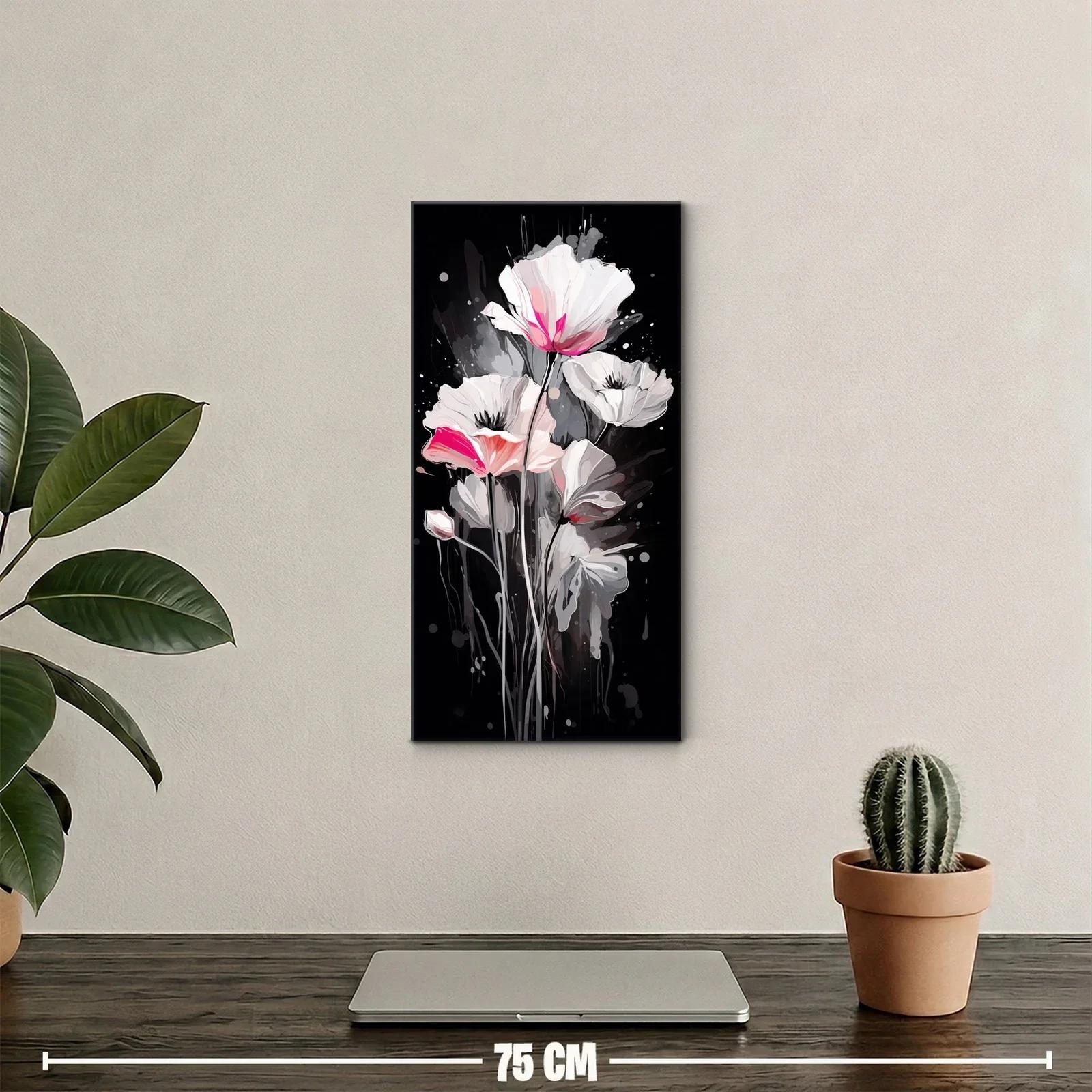 Cuadro amapolas blancas con toques rosados — miniatura 2