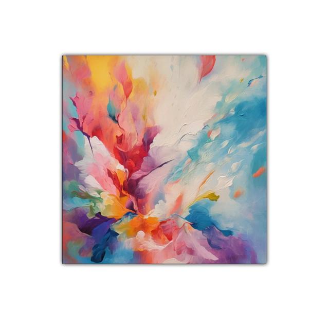 Cuadro decorativo con explosión de colores vibrantes