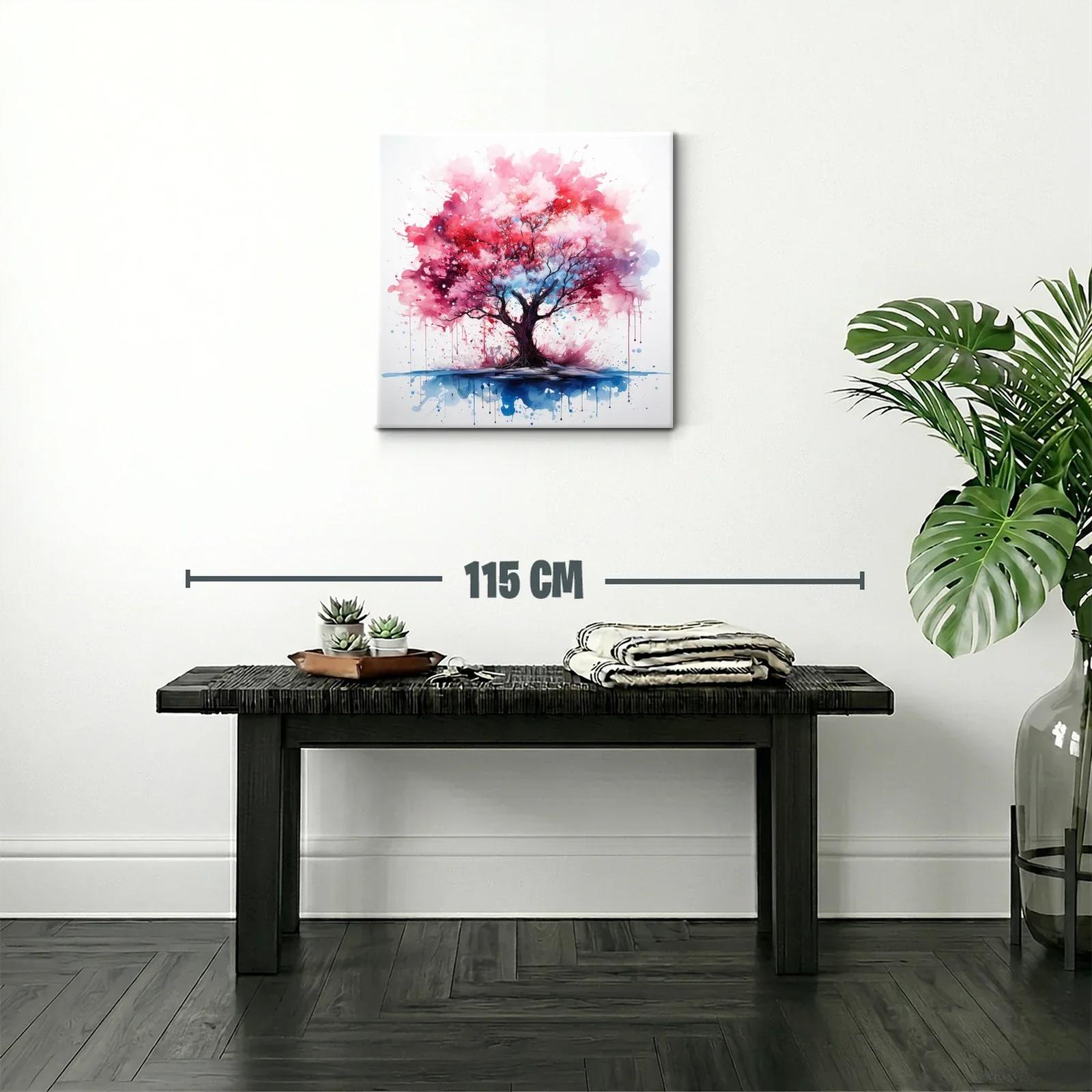 Árbol vibrante entre tonos rosas y azulados — miniatura 2