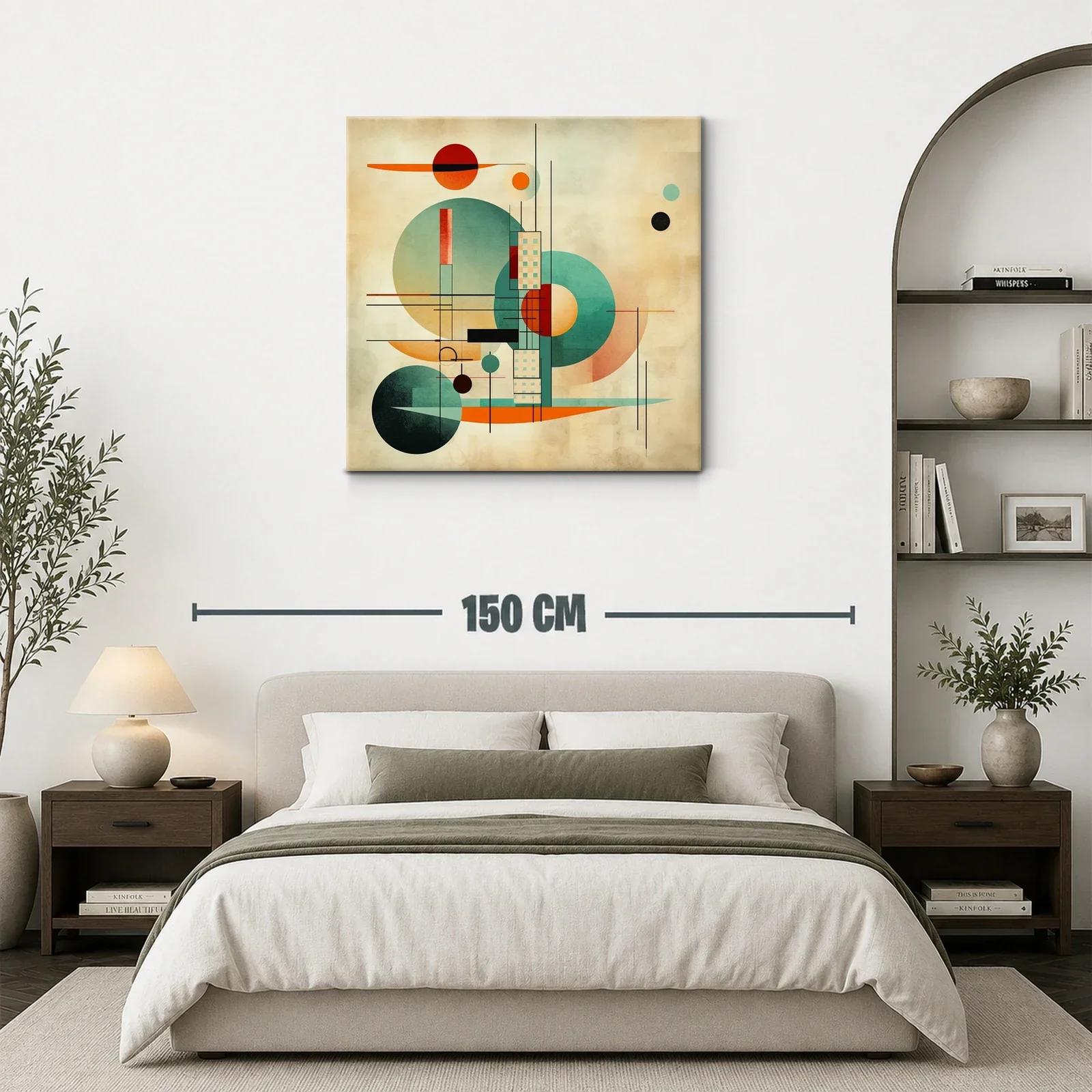 Composición abstracta con formas geométricas y tonos cálidos — miniatura 3