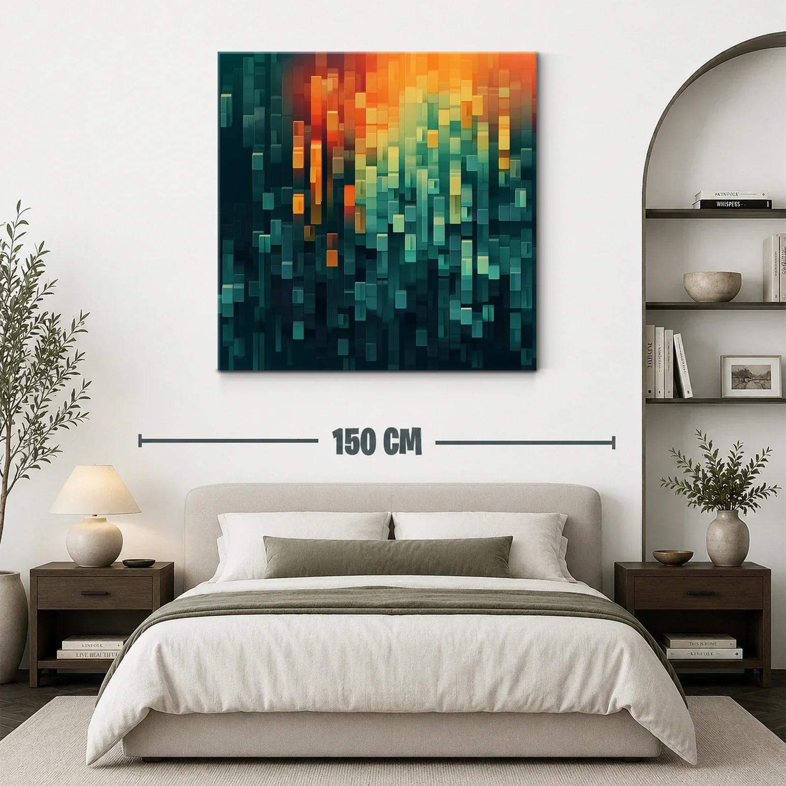 Composición abstracta con bloques y luz cálida vibrante — miniatura 3