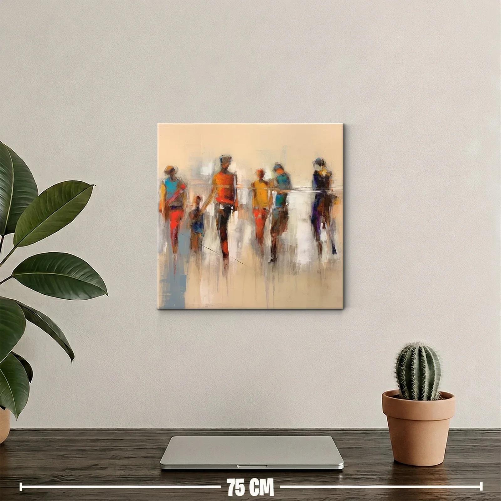 Figura abstracta con tonos cálidos para ambientes modernos — miniatura 2
